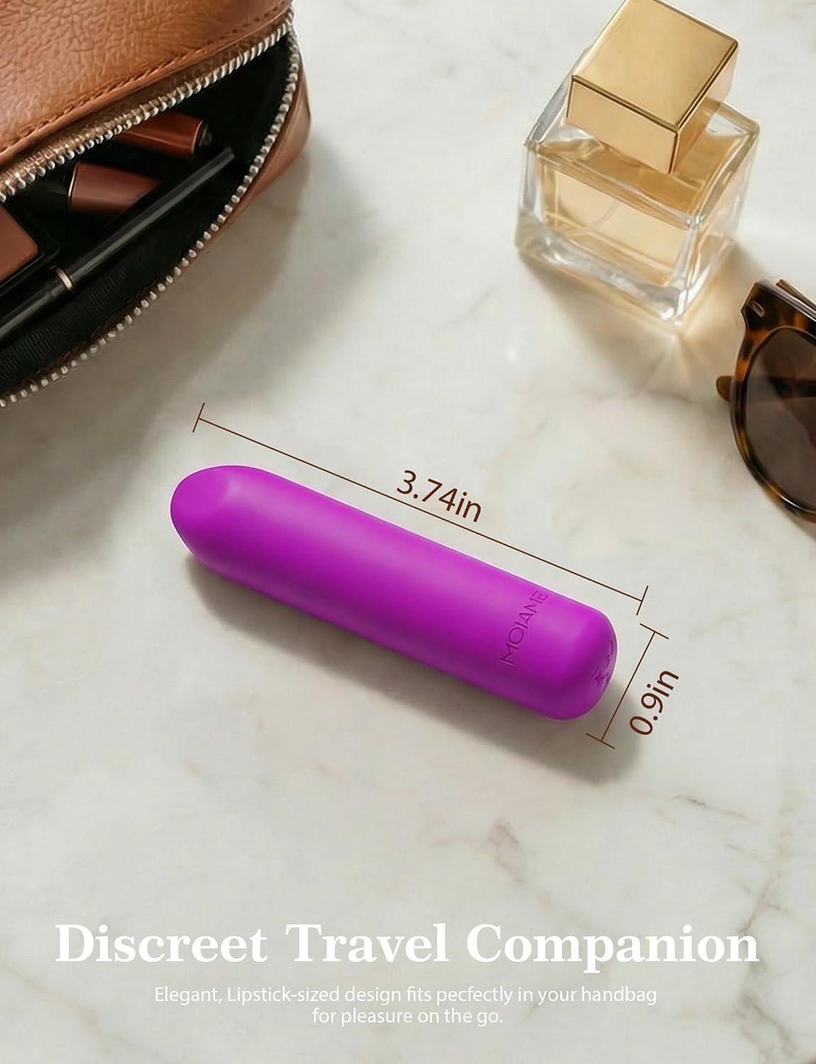 MOIAME - Vibrador completamente de silicona para mujer, impermeabil...