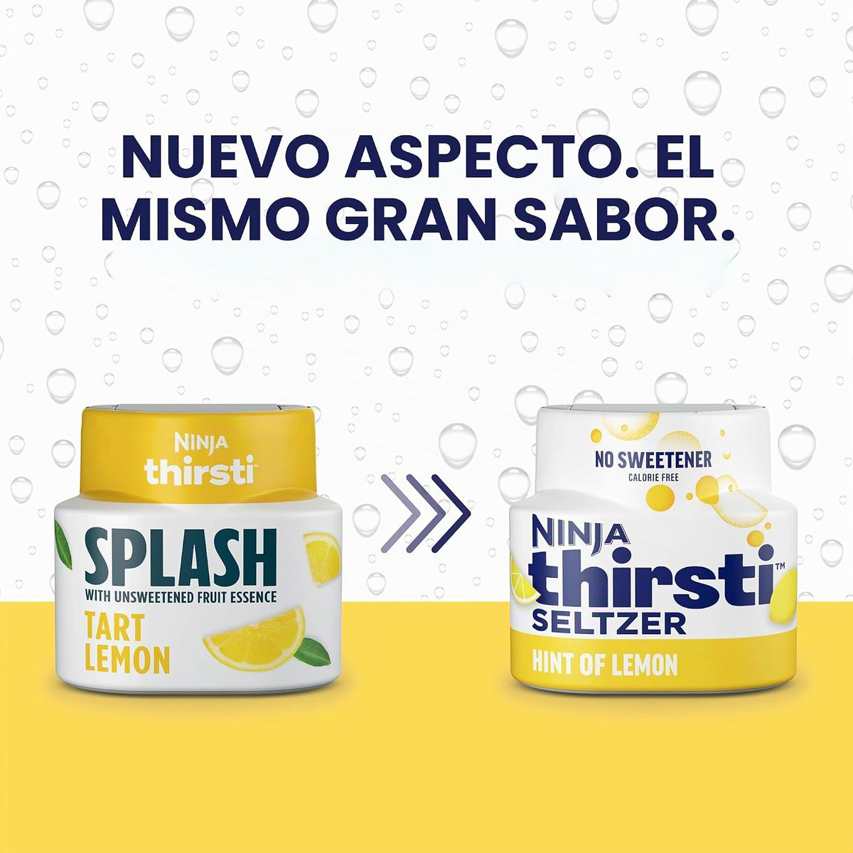 Ninja Thirsti Gotas de agua saborizadas, SELTZER limón, agua con ga...