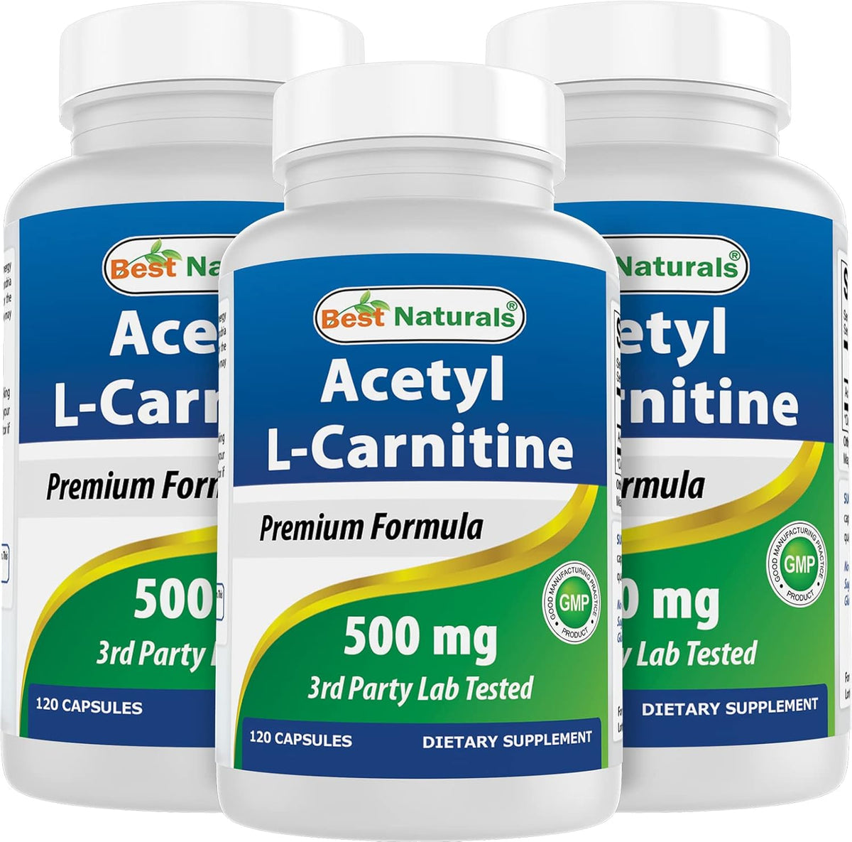Best Naturals Acetil L-carnitina (ALCAR) 500 mg, 120 cápsulas, 120...