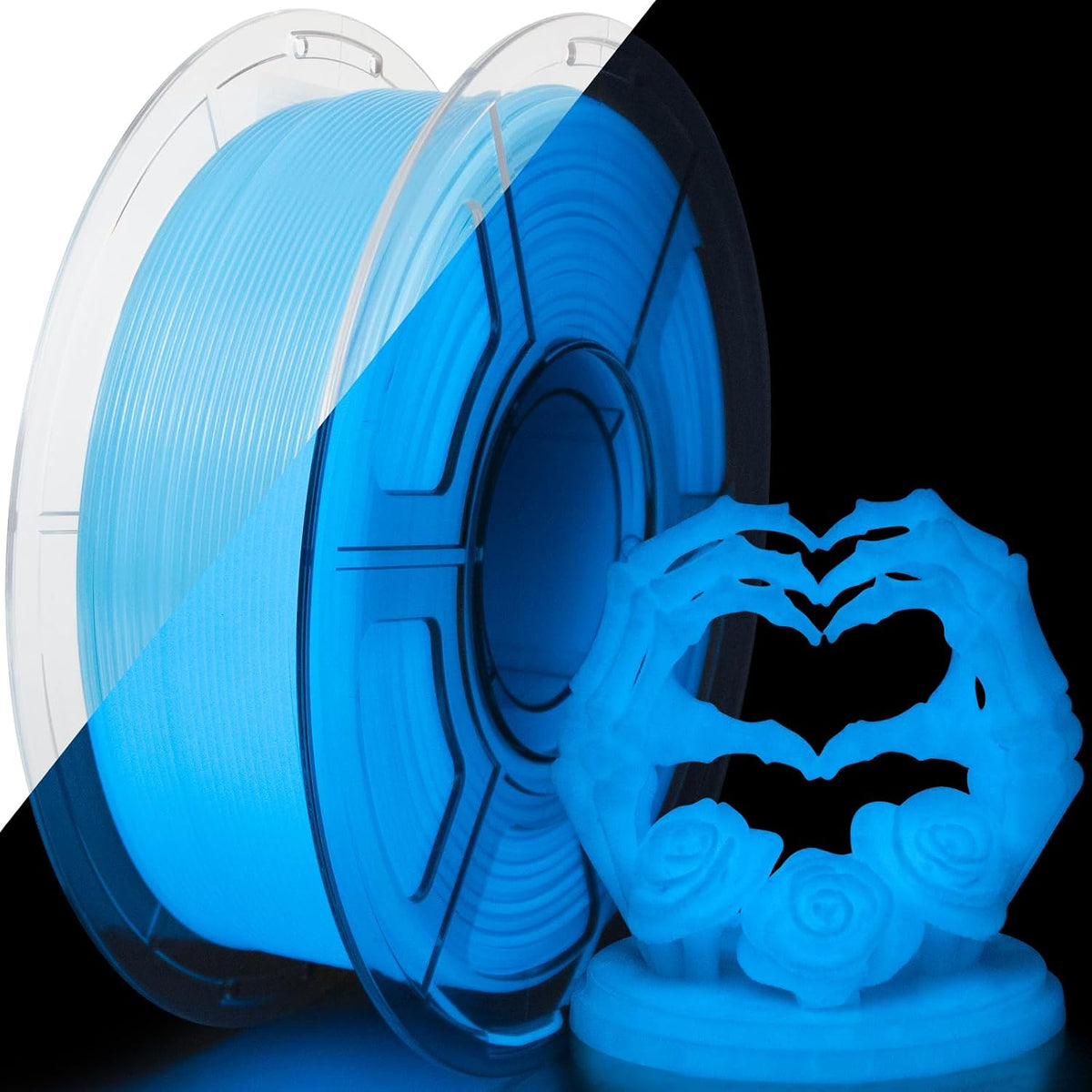 iSANMATE - Filamento PETG que brilla en la oscuridad, filamento azu...