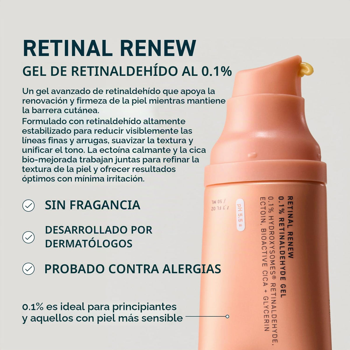 Suero Retinal Prequel Skin - Gel de retinaldehído al 0,1% con aceit...