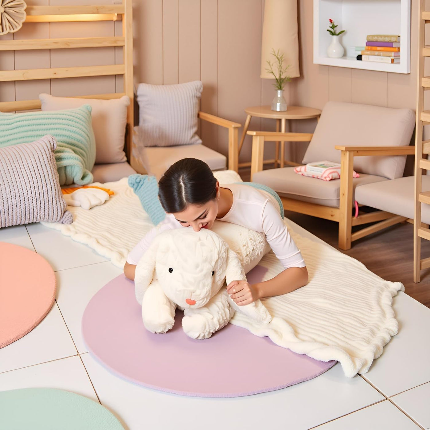Ryttir Peluche de Conejo Grande de 40 Pulgadas 15% Más Gordito, Ani...