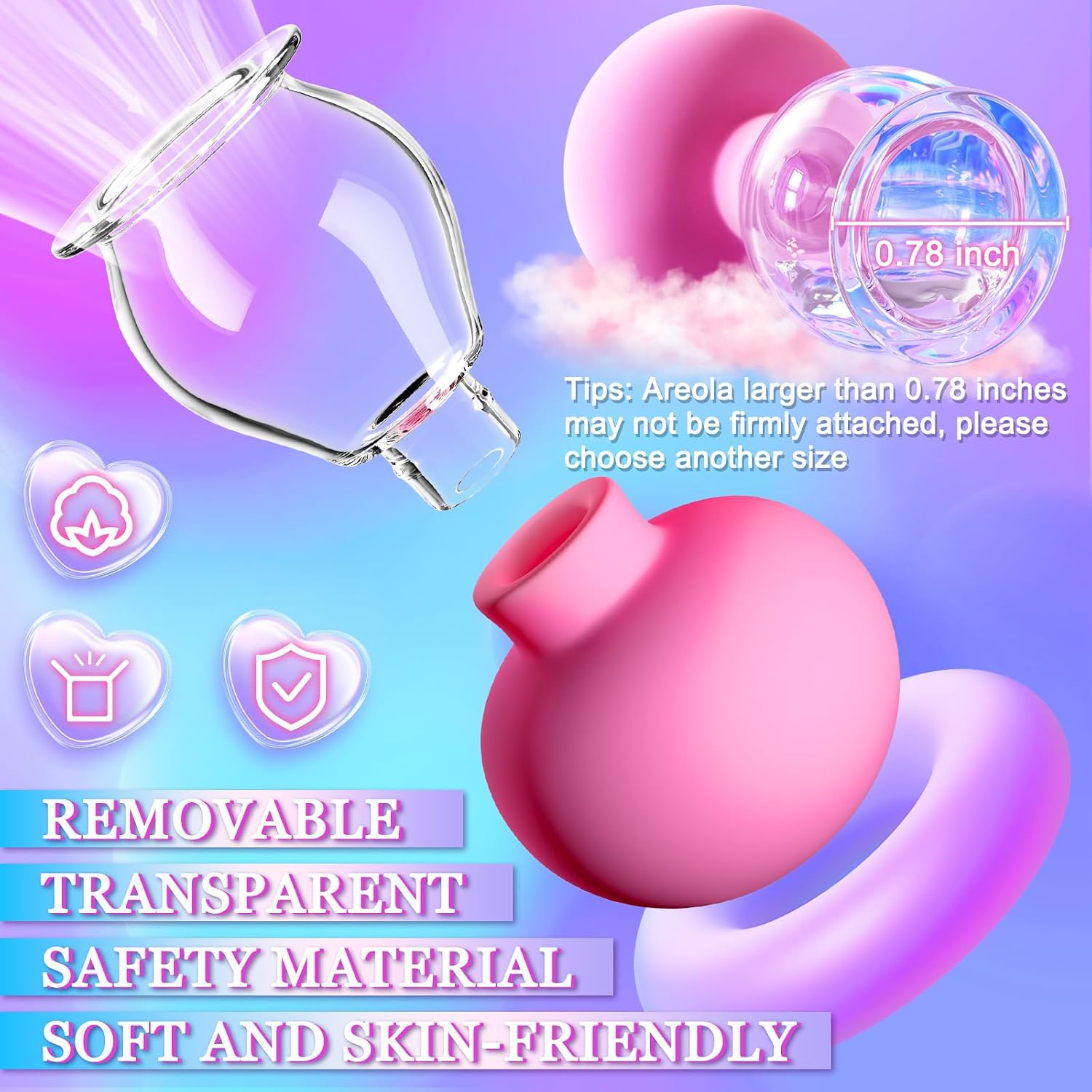 Nipple Sucker - Juguete sexual para adultos, 1 par de juguetes para...