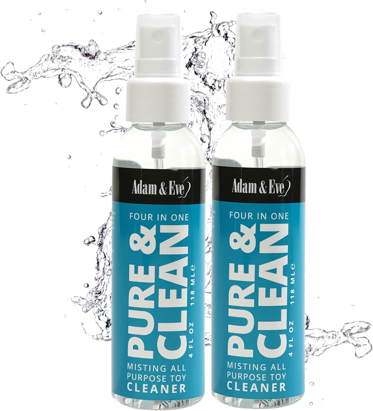 Adam &amp; Eve - Spray limpiador de juguetes, fórmula de aroma fres...