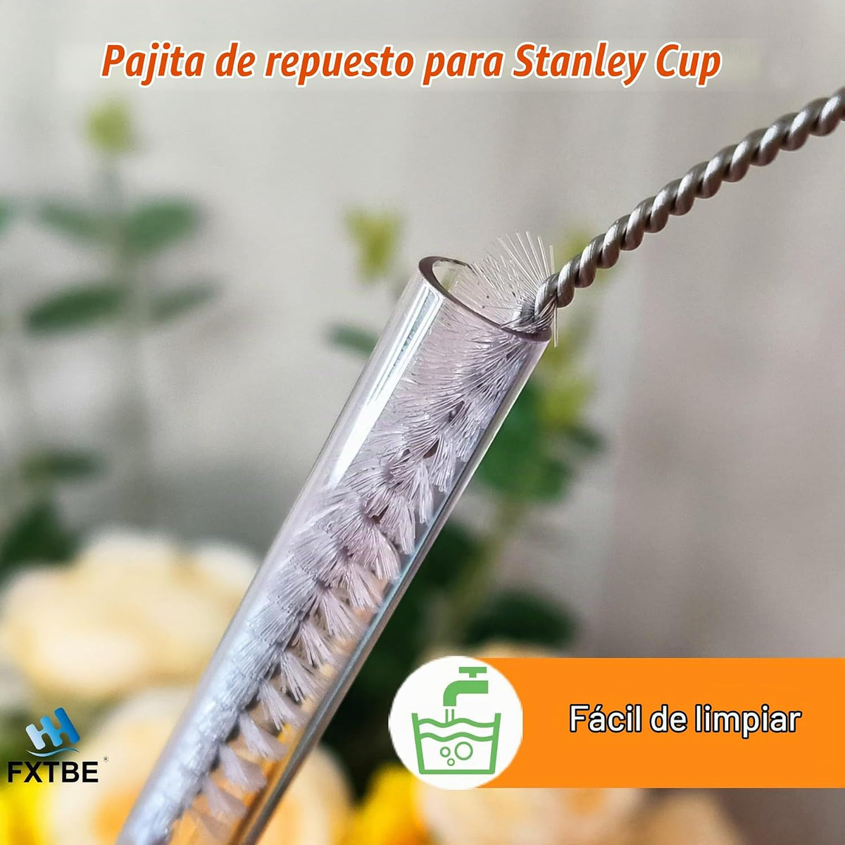Paquete de 6 popotes para Stanley Cup de 40 onzas, popotes de repue...