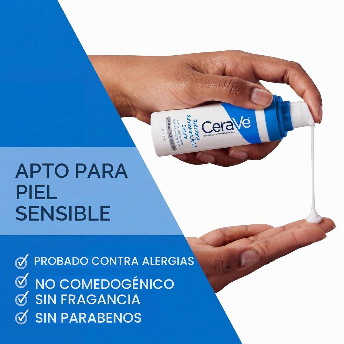 Cerave Suero de ácido hialurónico para la cara con vitamina B5 y ce...