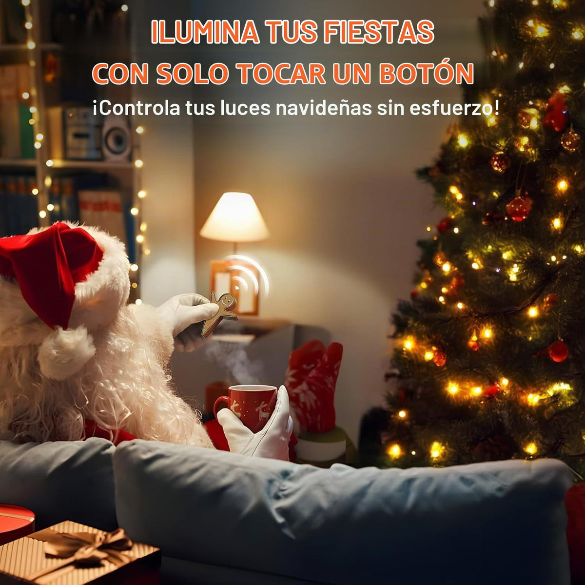 Toma de control remoto para luces de árbol de Navidad, interruptor...