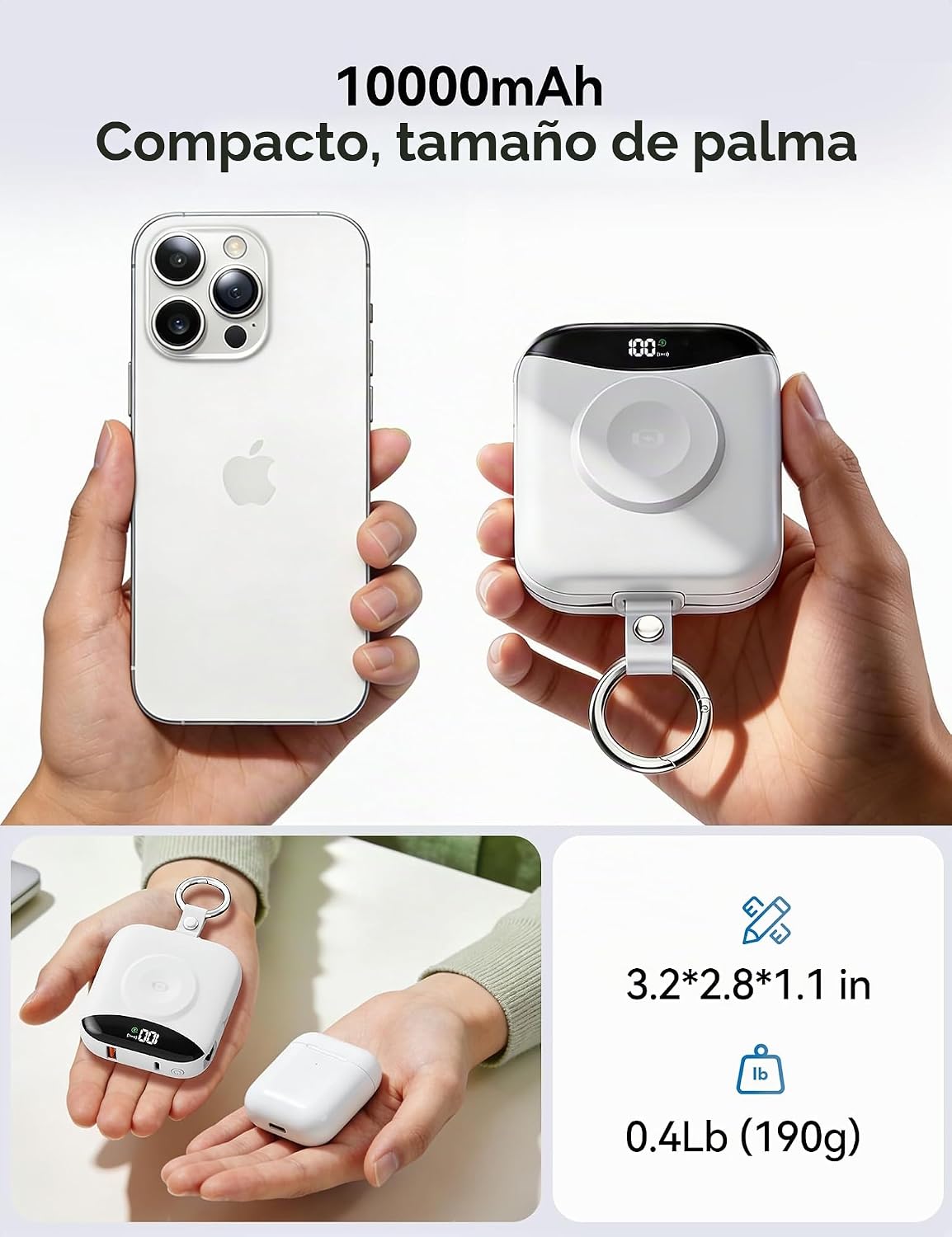 BLJIB Cargador portátil 10000mAh 22.5W Banco de energía incorporado...