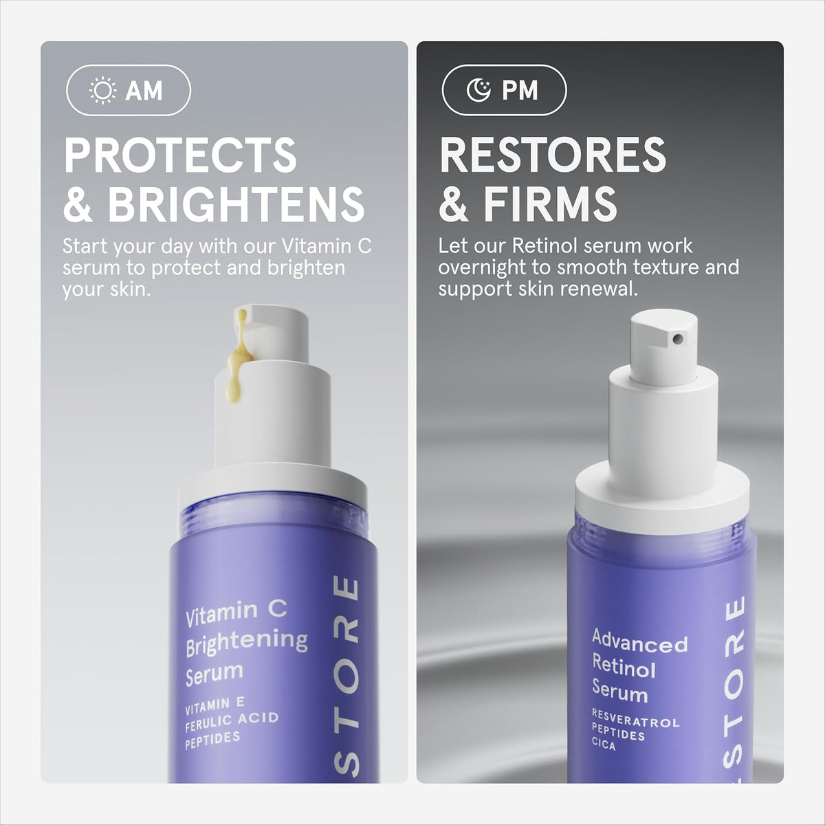 iRestore Suero de retinol para cara, 1% retinol con péptidos y ácid...