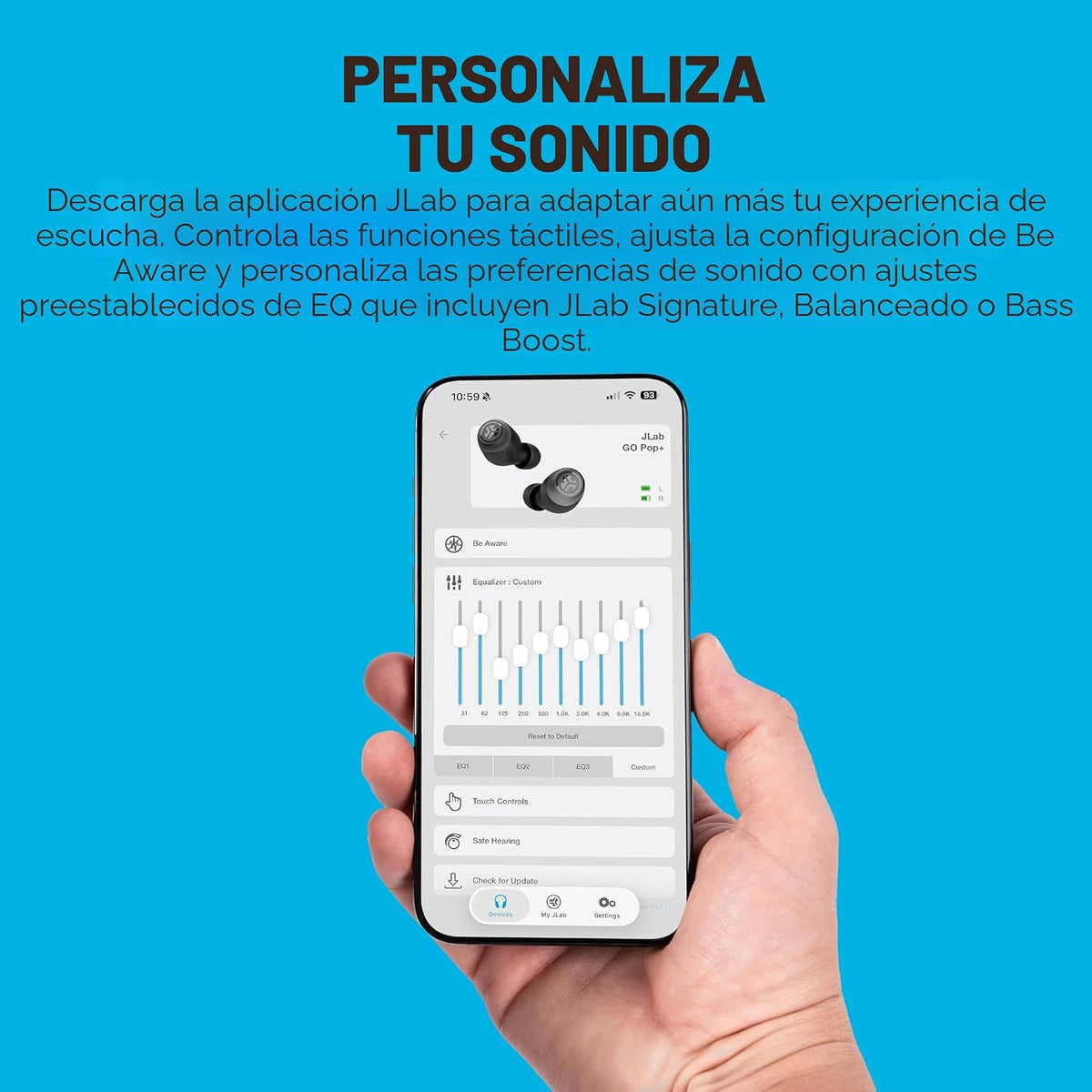 JLab Go Air Pop+, auriculares inalámbricos verdaderos, auriculares...