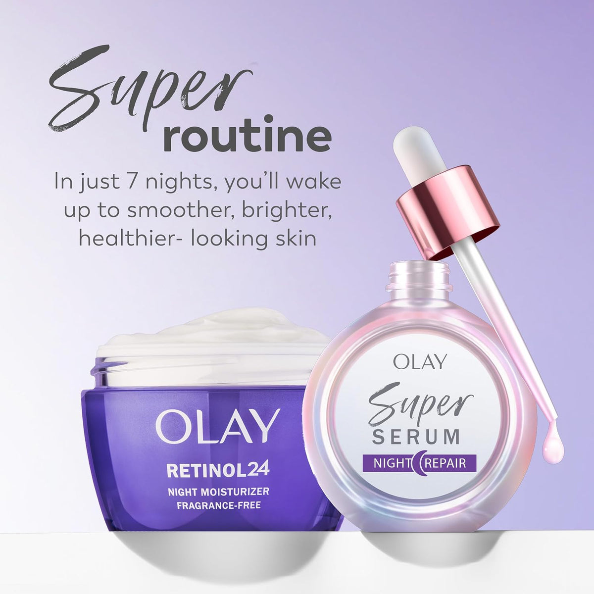 Olay Súper Suero de Noche de Reparación, Sin Fragancia - Niacinamid...