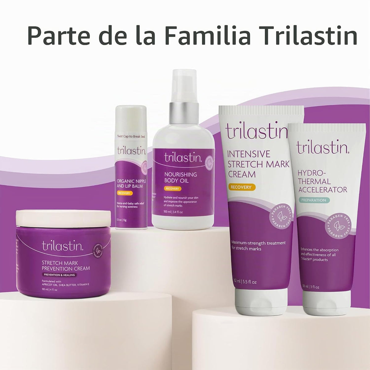 TriLASTIN Mascarillas para el vientre para mujeres embarazadas, hid...