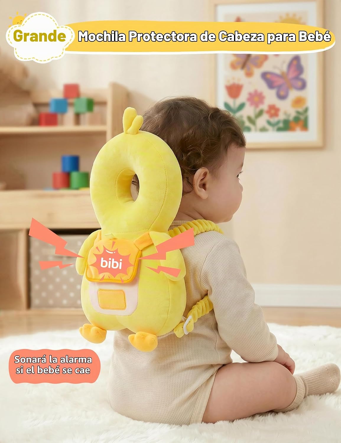 JunNeng Mochila protectora de cabeza de bebé para caminar gateando,...
