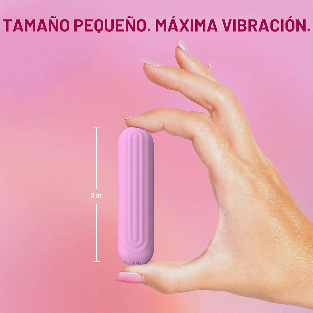 plusOne Vibrador bala para mujer - Mini vibrador de silicona, rosa...