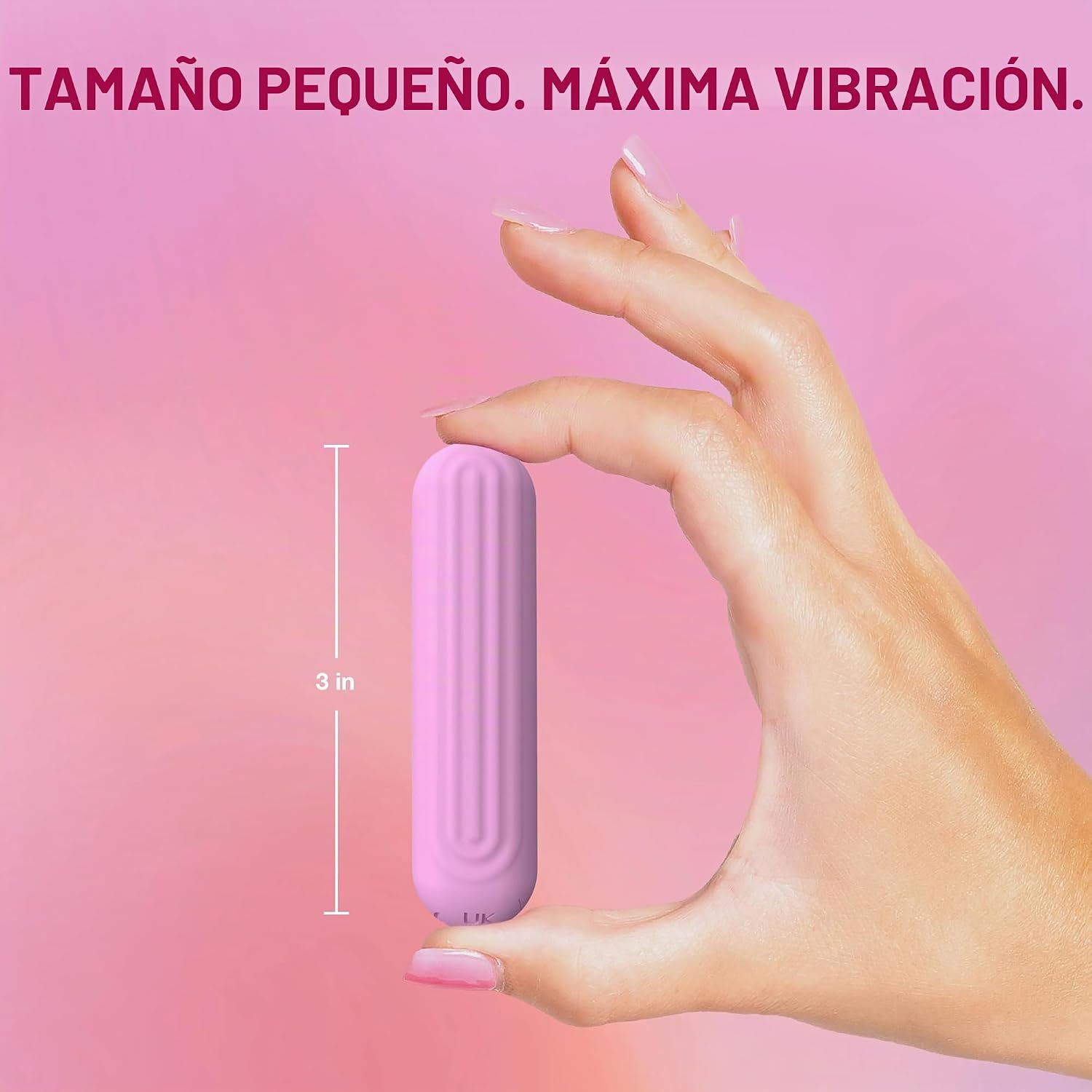 plusOne Vibrador bala para mujer - Mini vibrador de silicona, rosa...