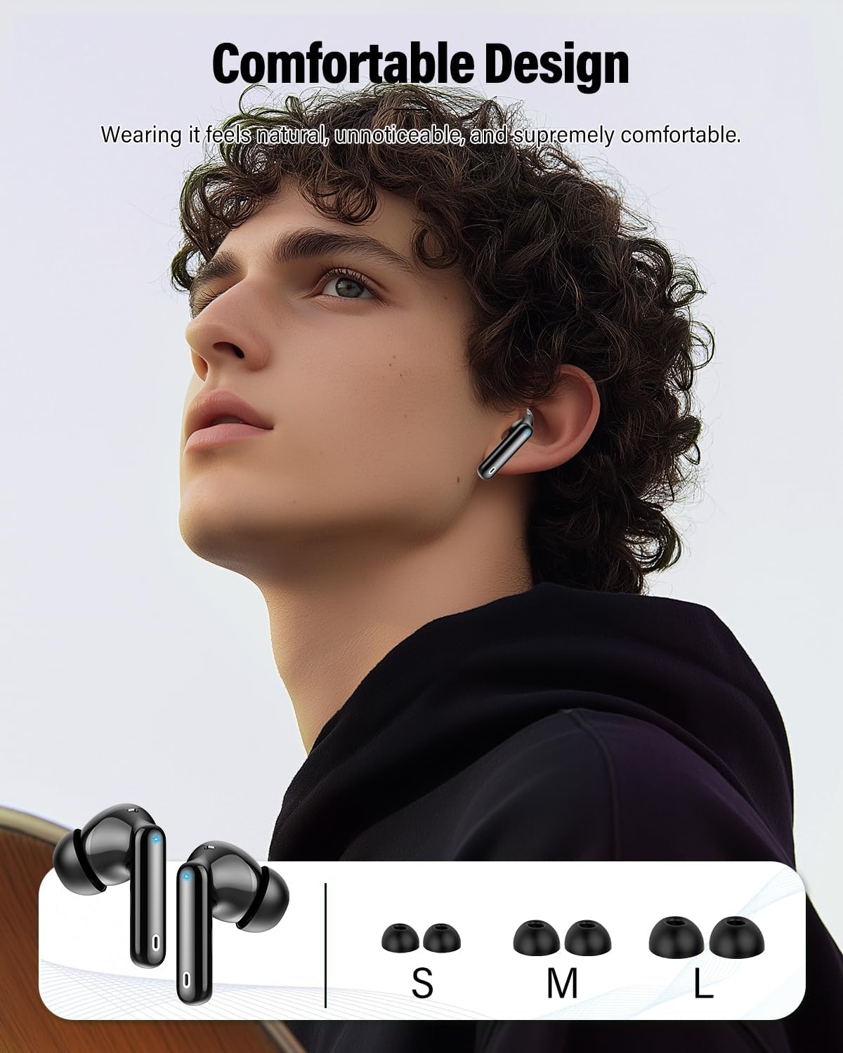 Auriculares inalámbricos, Bluetooth 5.4 Auriculares estéreo y llama...