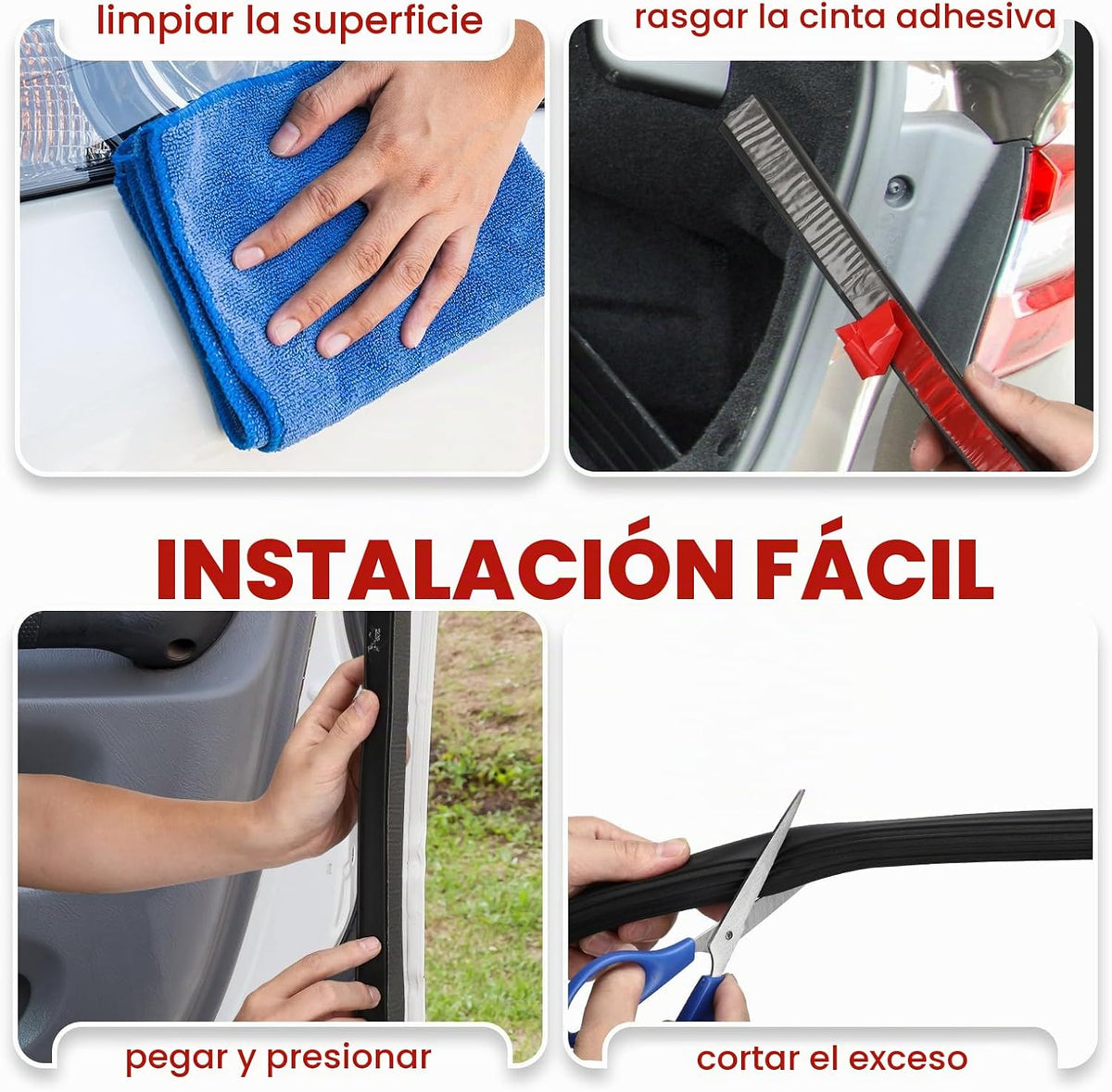 Sacubee Tira de sello de puerta en forma de D de goma de 1 pulgada...
