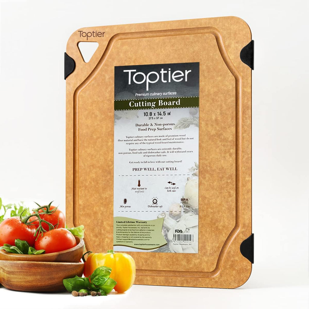 Tabla de cortar, tabla de cortar Toptier de fibra de madera para co...
