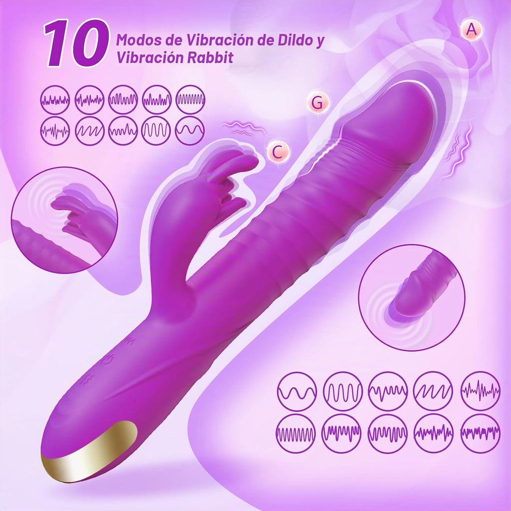 SUPOLA - Vibradores de consolador con empuje, juguetes sexuales par...