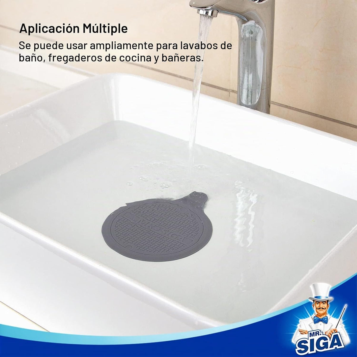 MR.SIGA Tapón de silicona para bañera, tapón de drenaje para ducha,...
