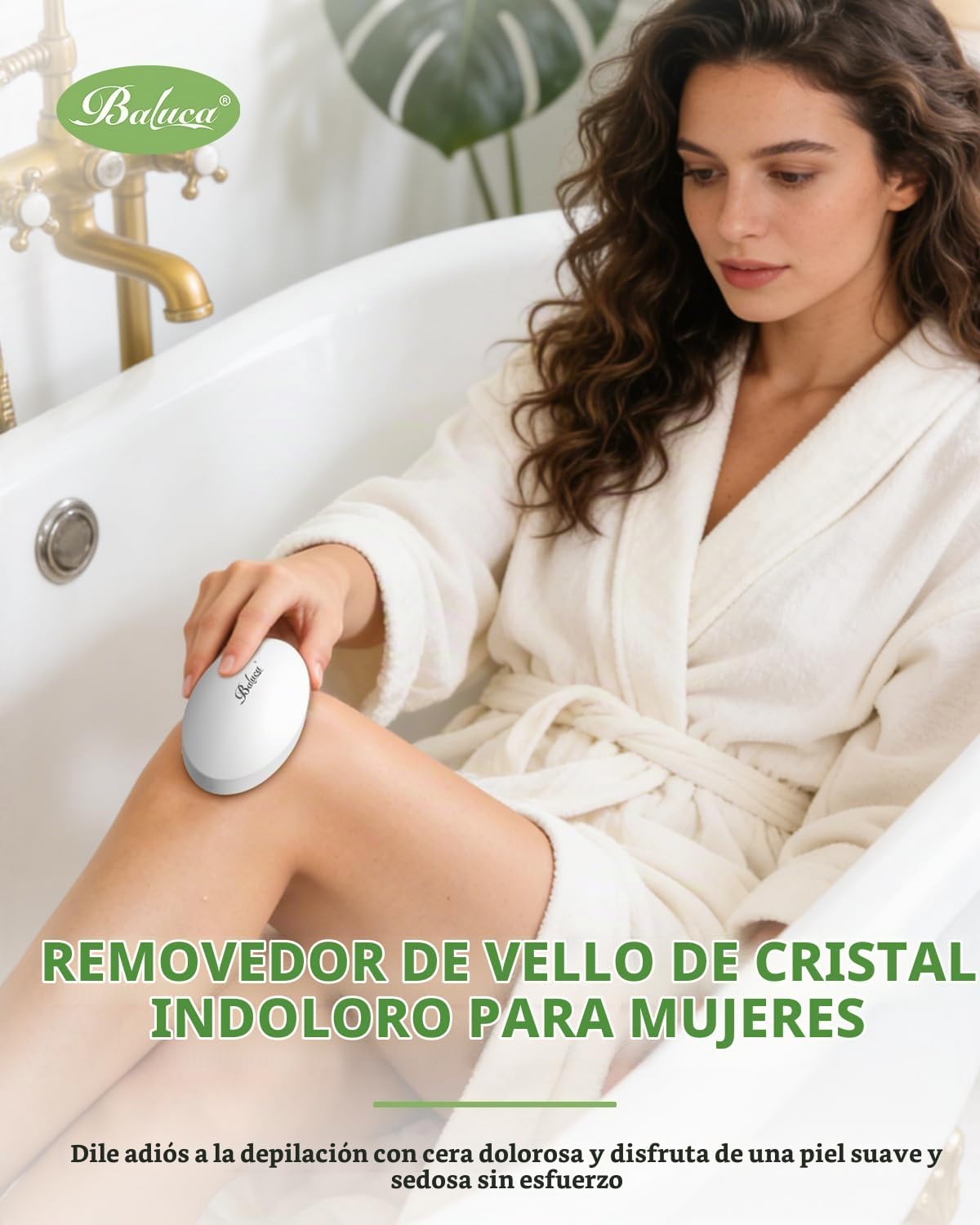 BALUCA Borrador de pelo de cristal para mujeres y hombres, herramie...