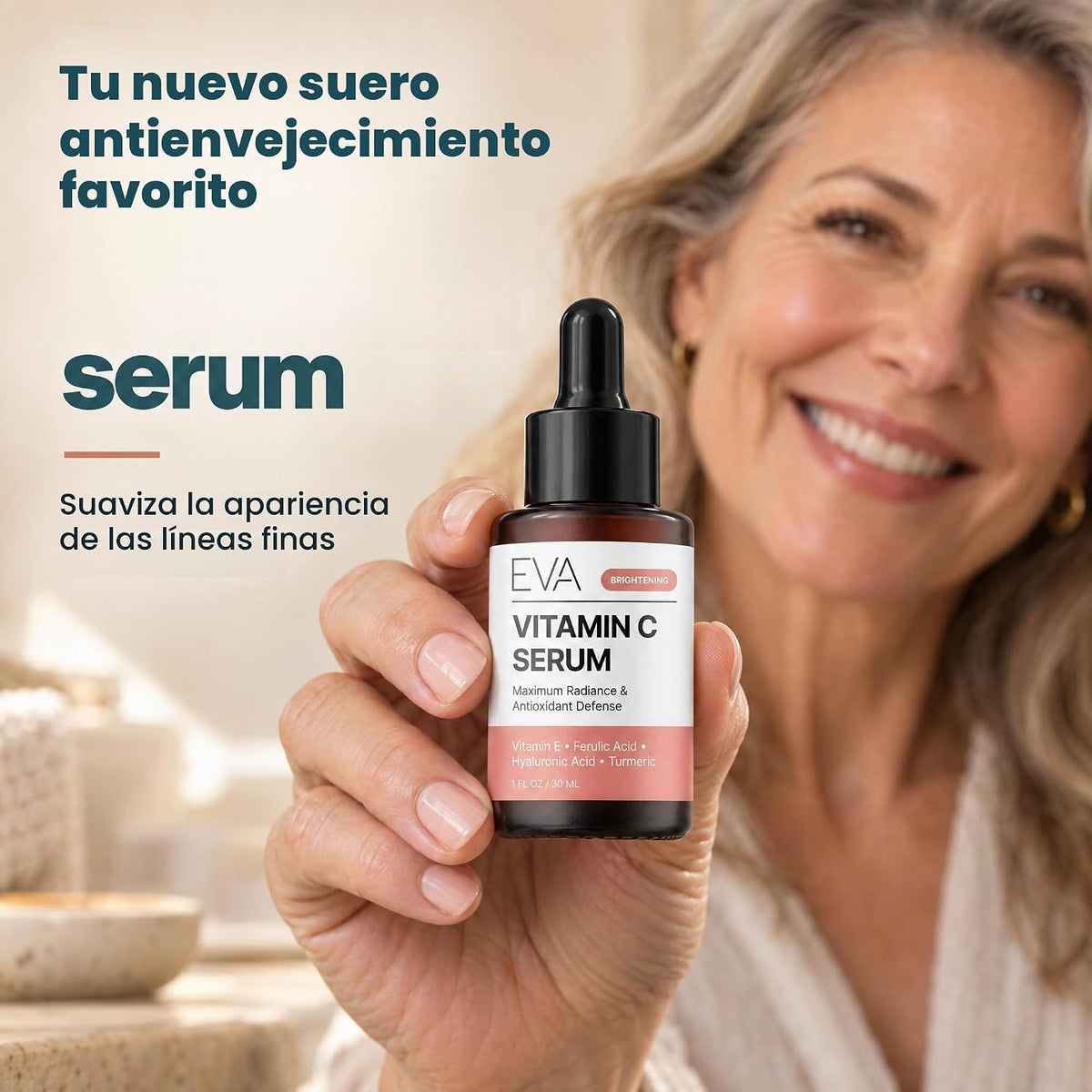Suero de vitamina C al 20% para la cara, suero facial de vitamina C...