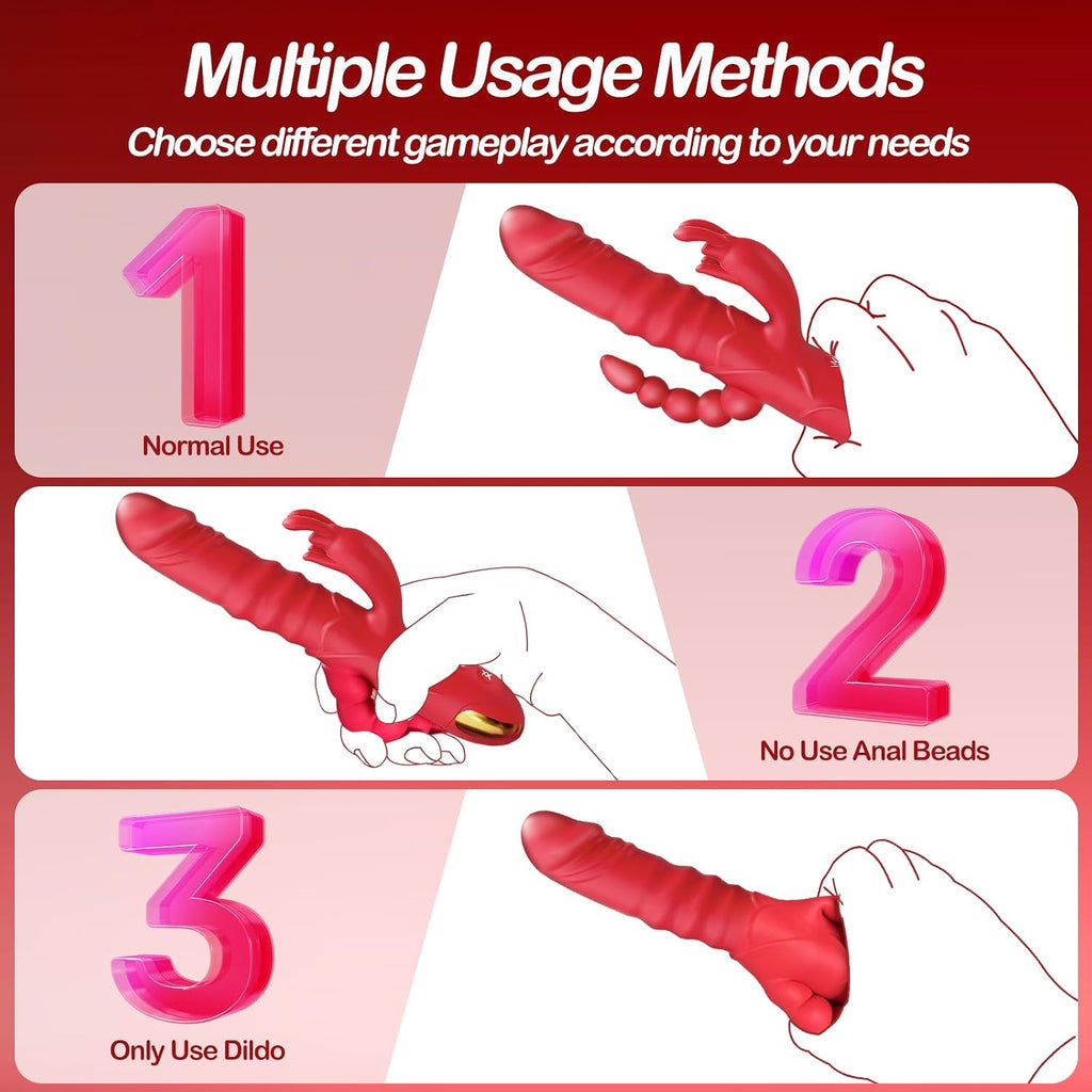 SUPOLA Consolador de empuje vibrador para adultos, juguetes sexuale...