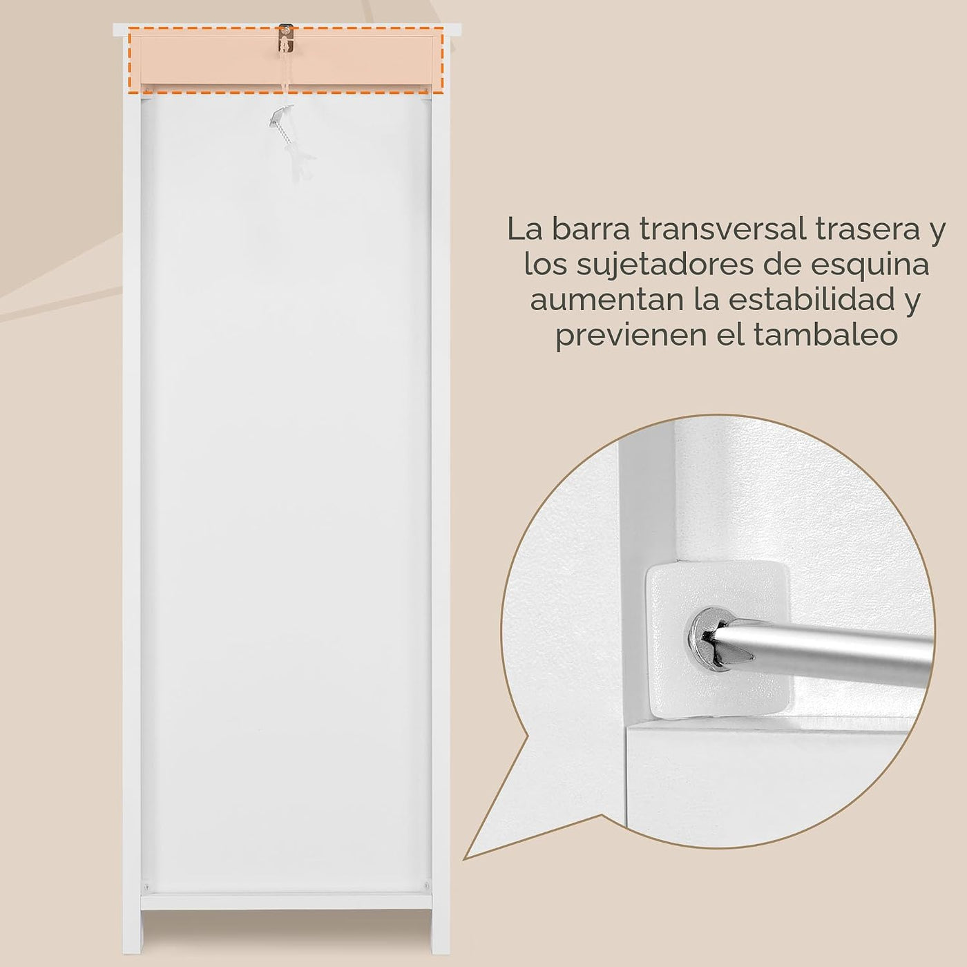 Yaheetech Gabinete de almacenamiento para baño, 12 pulgadas de anch...