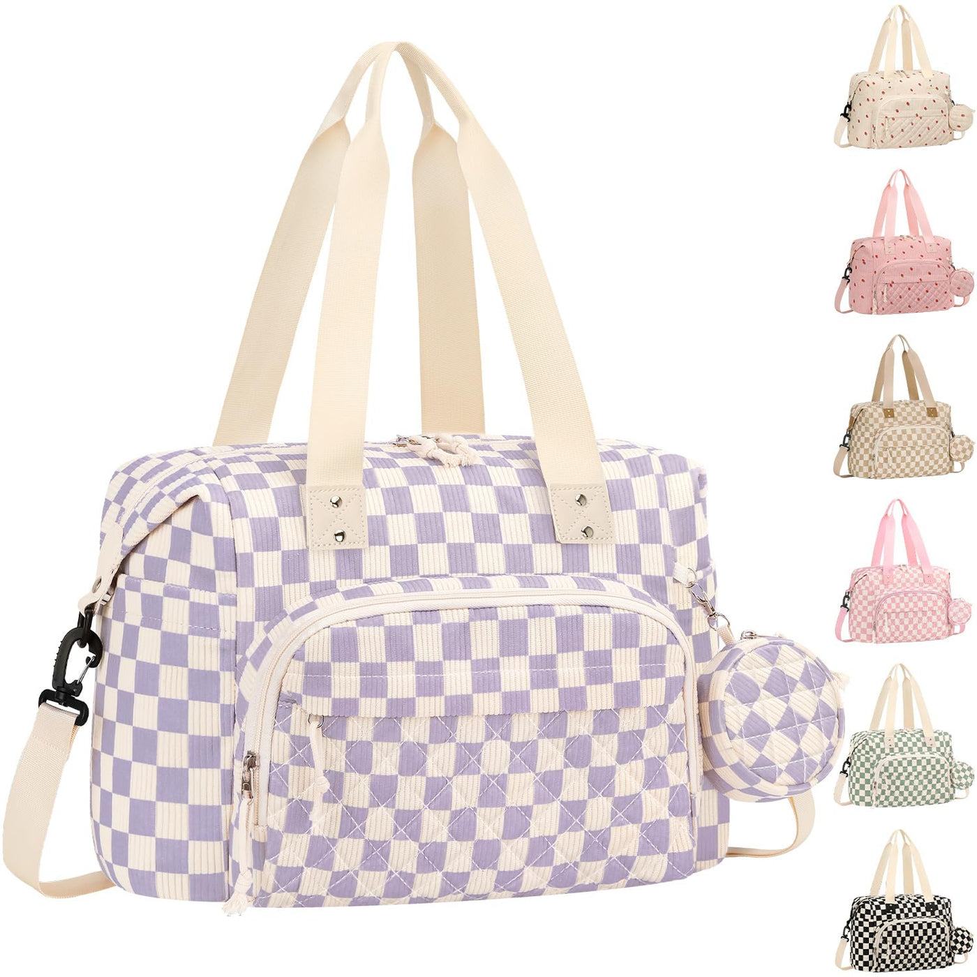 Tenot Bolsa de pañales de pana, bolsa de viaje para pañales con fun...