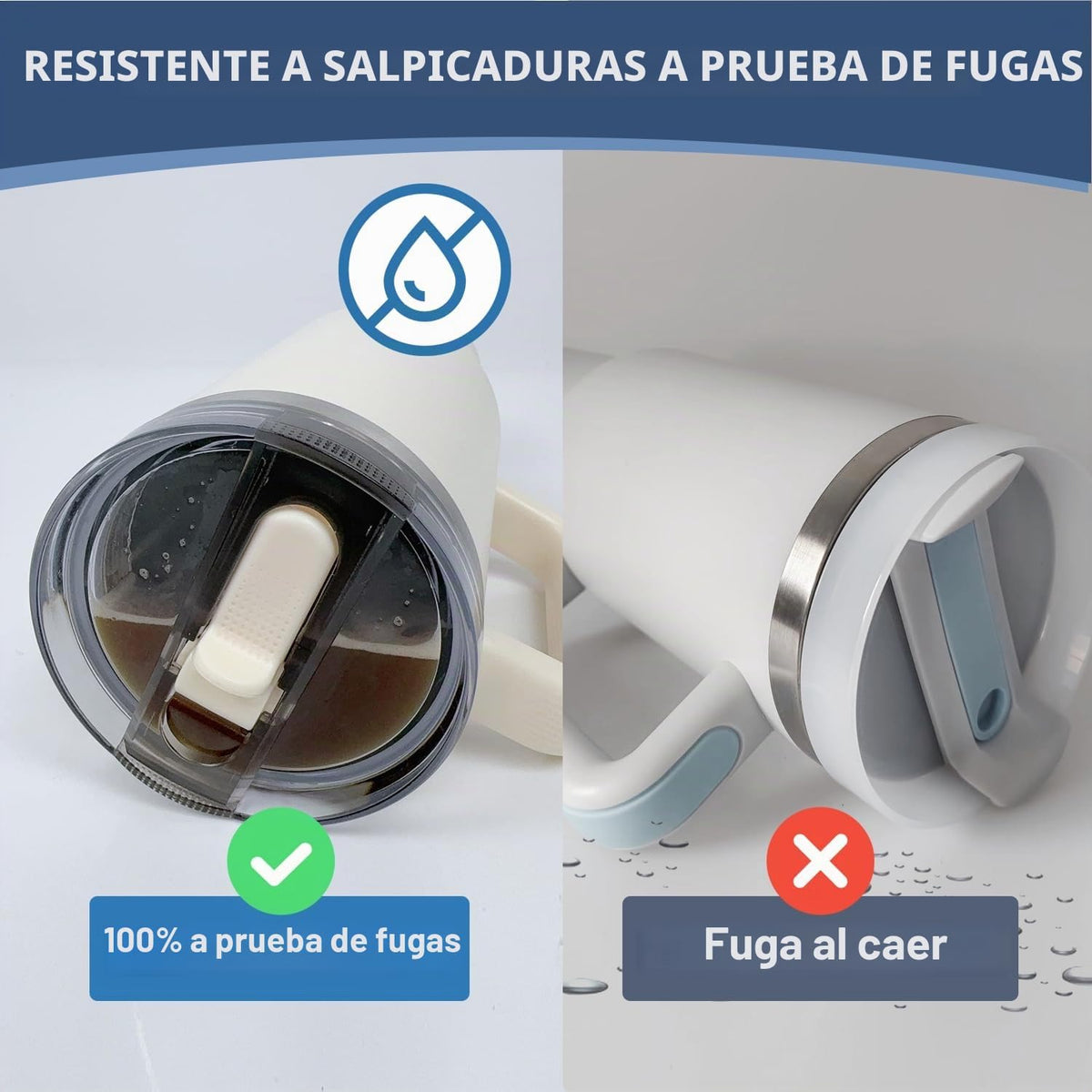 Paquete de 2 Tapas con Pajita Abatible de 40 oz para Vaso Stanley Q...