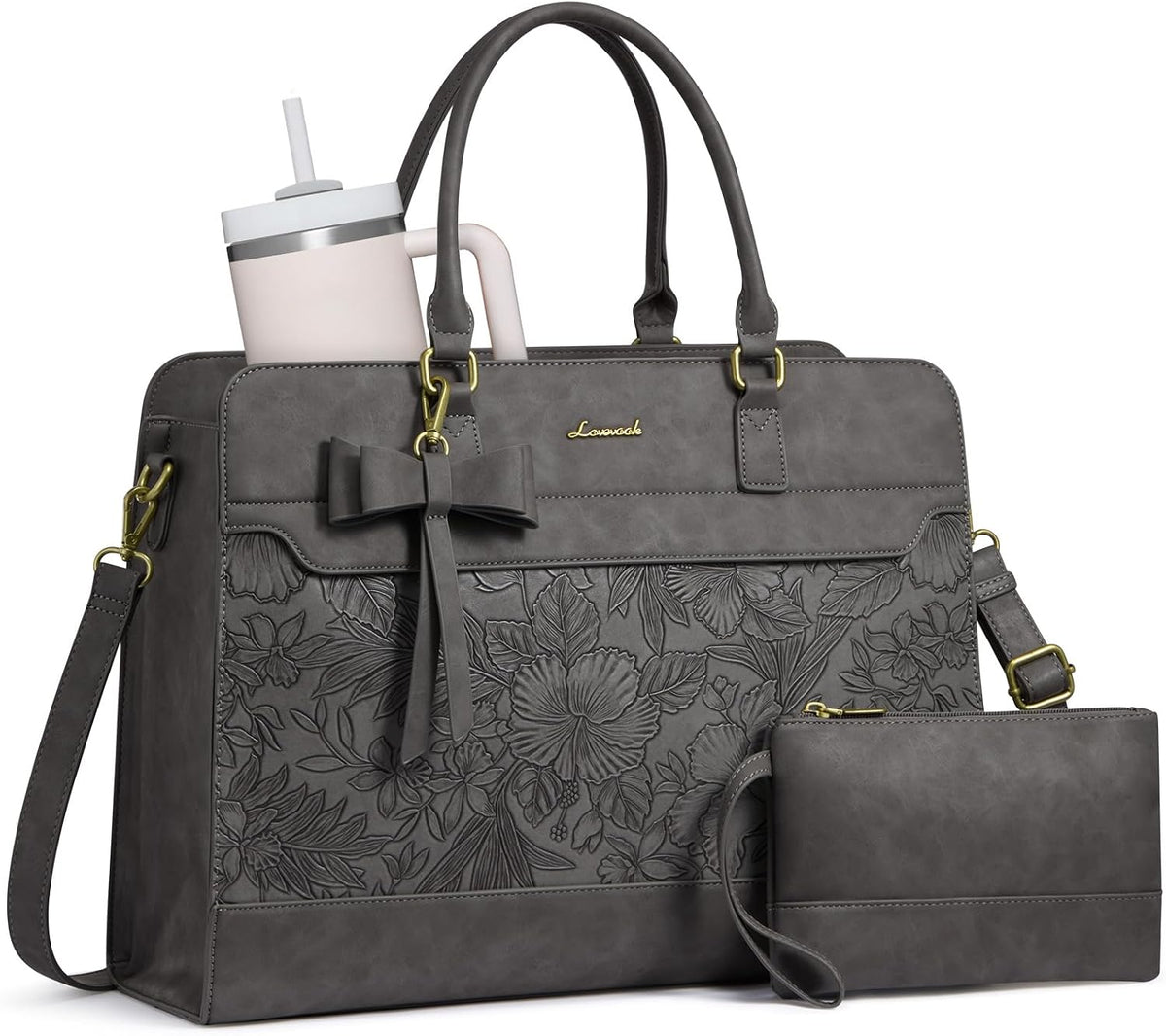 LOVEVOOK Bolsa de mano para computadora portátil para mujer, bolsa...