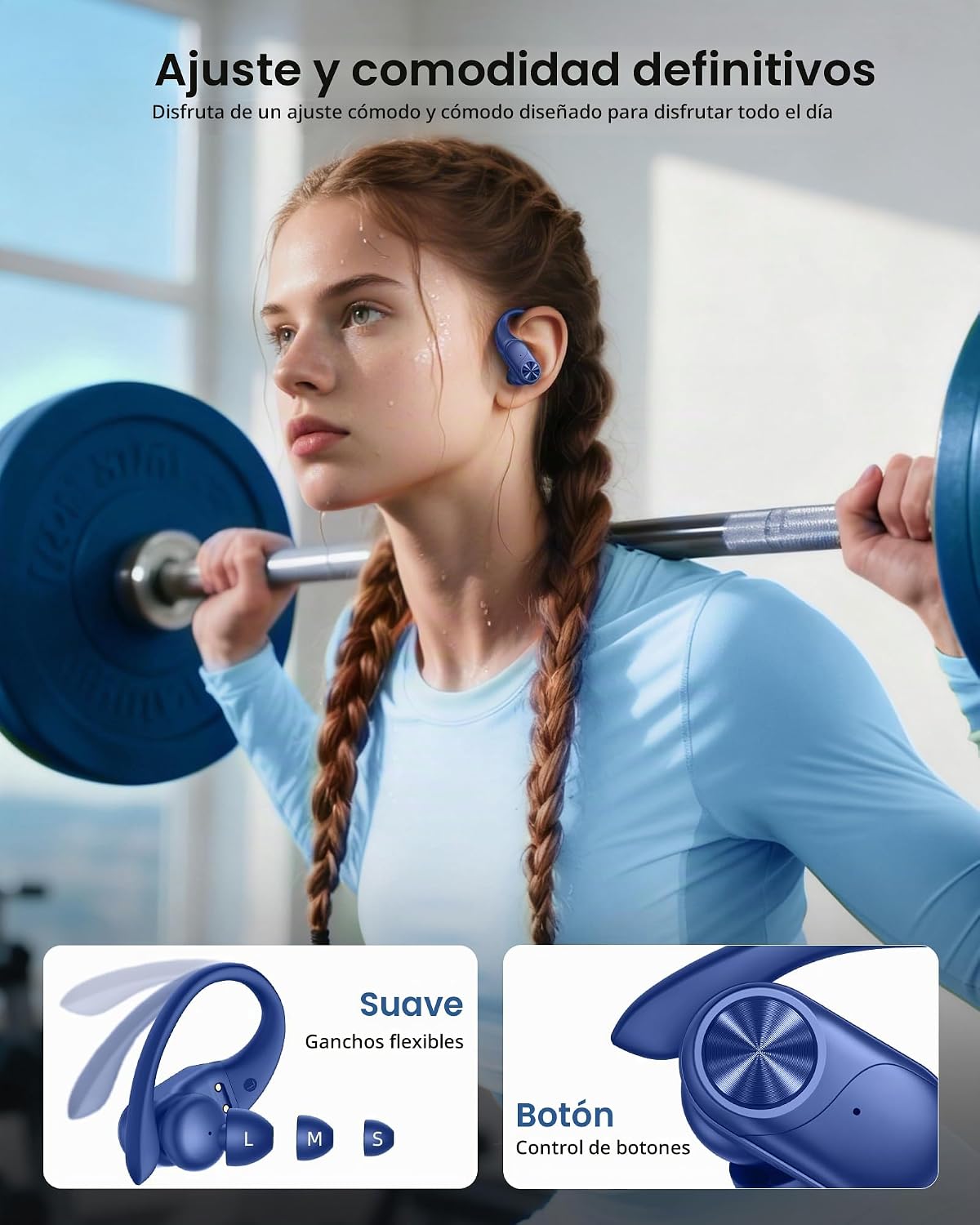 PocBuds Auriculares Bluetooth inalámbricos 80 horas de reproducción...