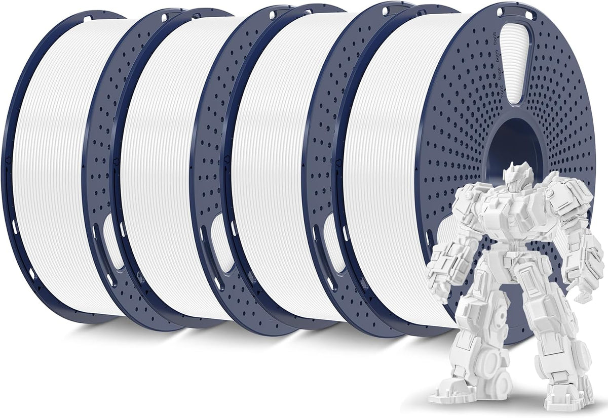 SUNLU Filamento PLA Plus para impresora 3D de 0.07 in, color blanco...