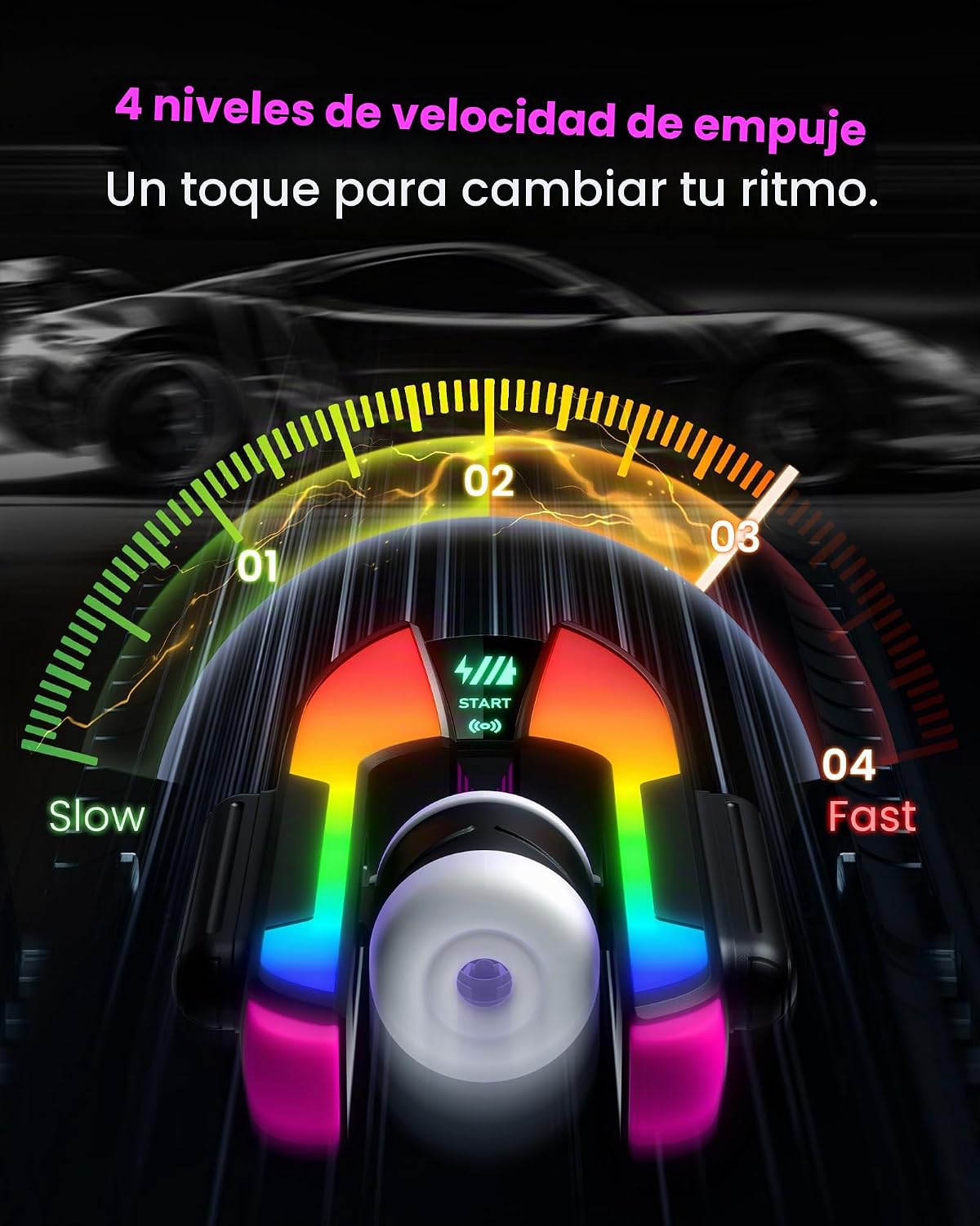 EINSEO RGB Lighting Masturbador masculino, 2 mangas masculinas jugu...