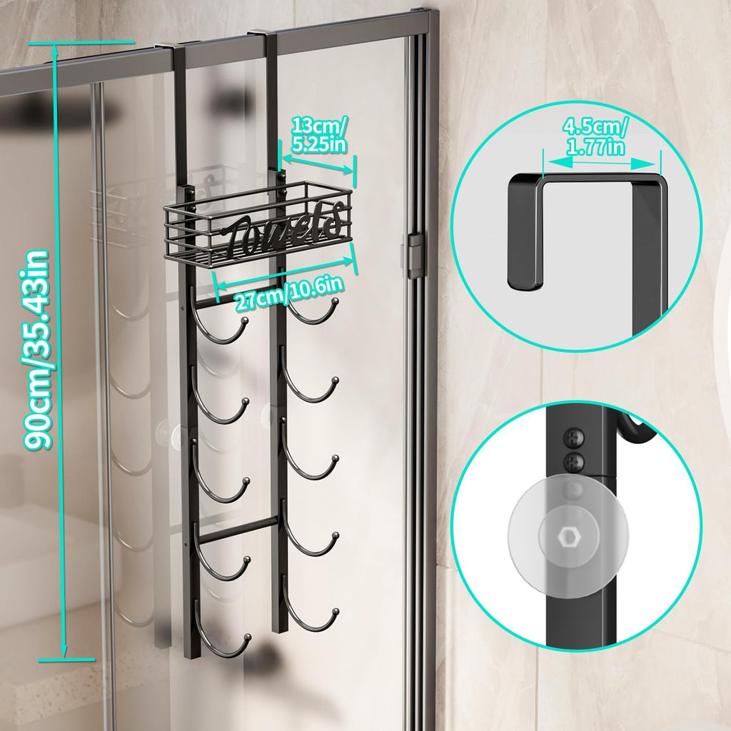 HapiRm Toalleros para Almacenamiento de Baño - 6 Niveles Sobre la P...