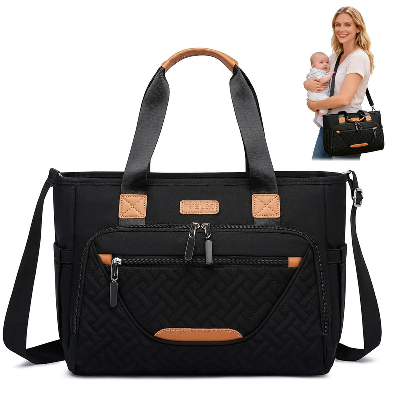 Bolsa de pañales FHELAD, bolso de pañales 4 en 1 con compartimento...