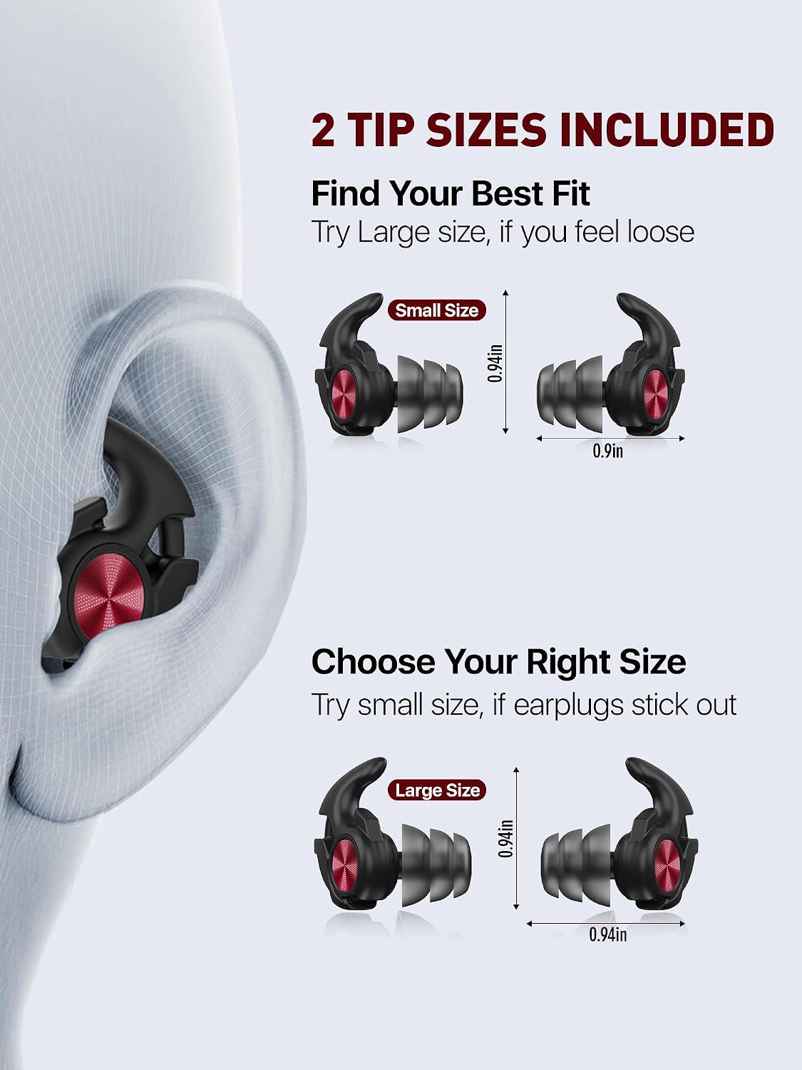 Softvox Tapones para los oídos de motocicleta, protección auditiva...