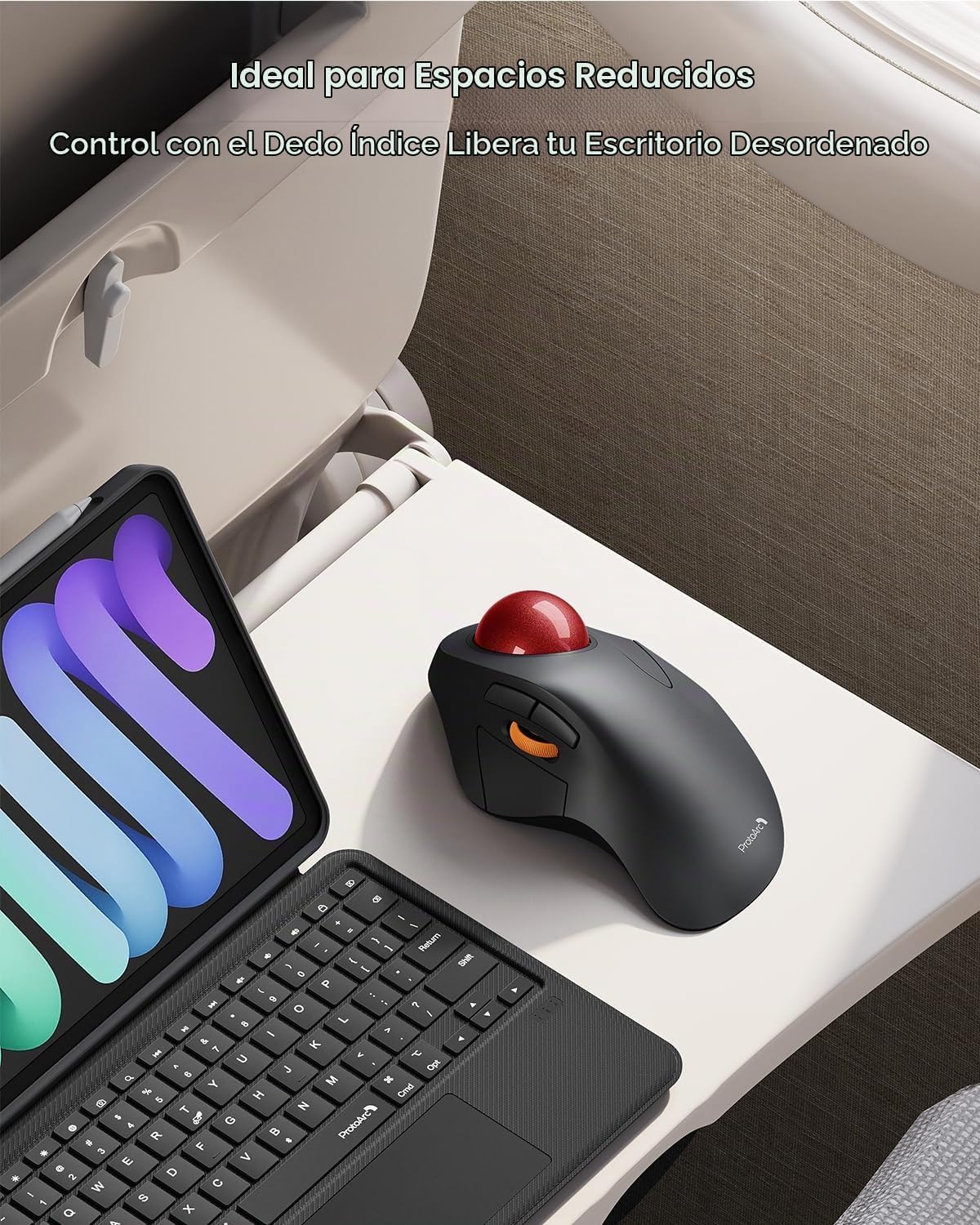 ProtoArc Ratón inalámbrico Bluetooth con trackball, EM03 NL Ratón e...