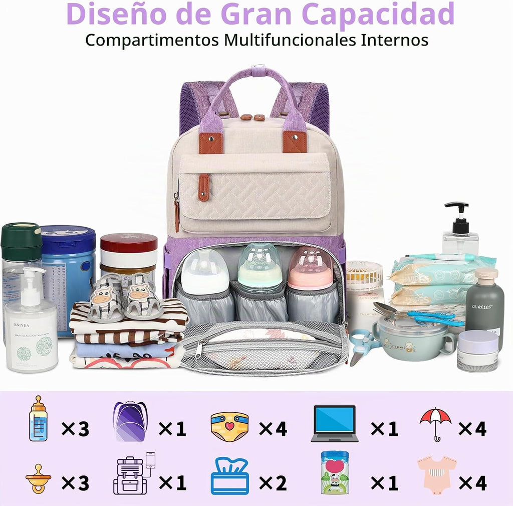 Mochila para pañales, bolsas de bebé unisex grandes para niños y ni...