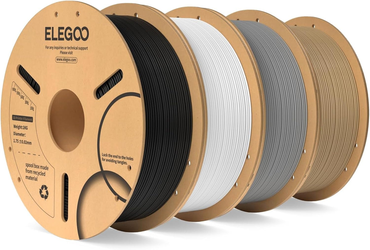 ELEGOO Filamento de impresora 3D PLA 0.07 in, 8.8 lbs, color negro\...