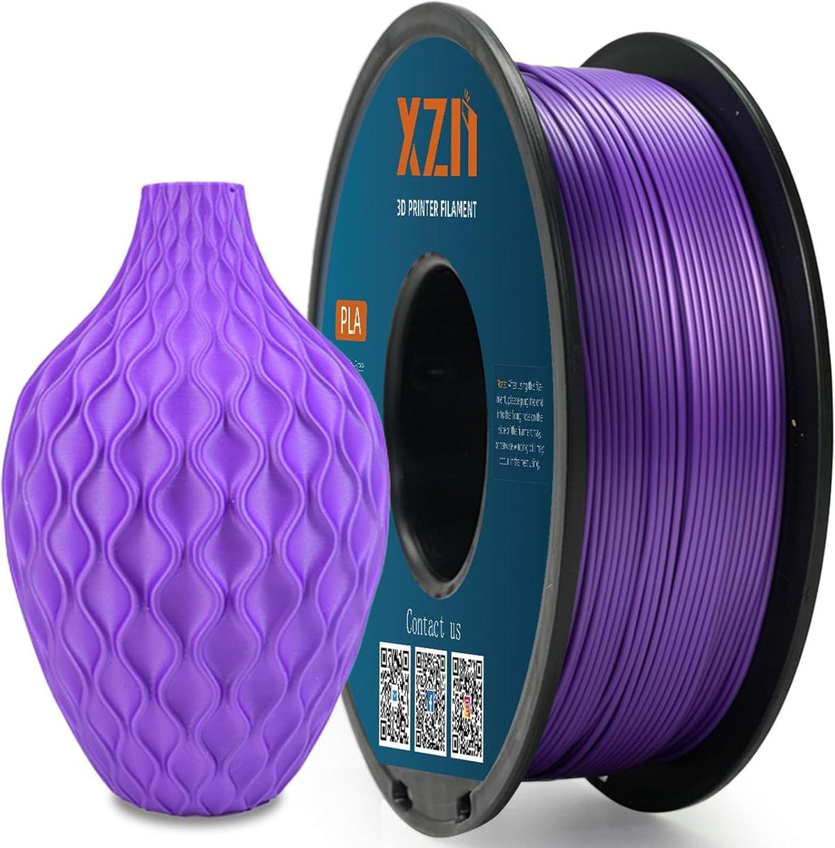 XZN Filamento PLA 1.75mm Púrpura, filamento para impresora 3D de 1k...