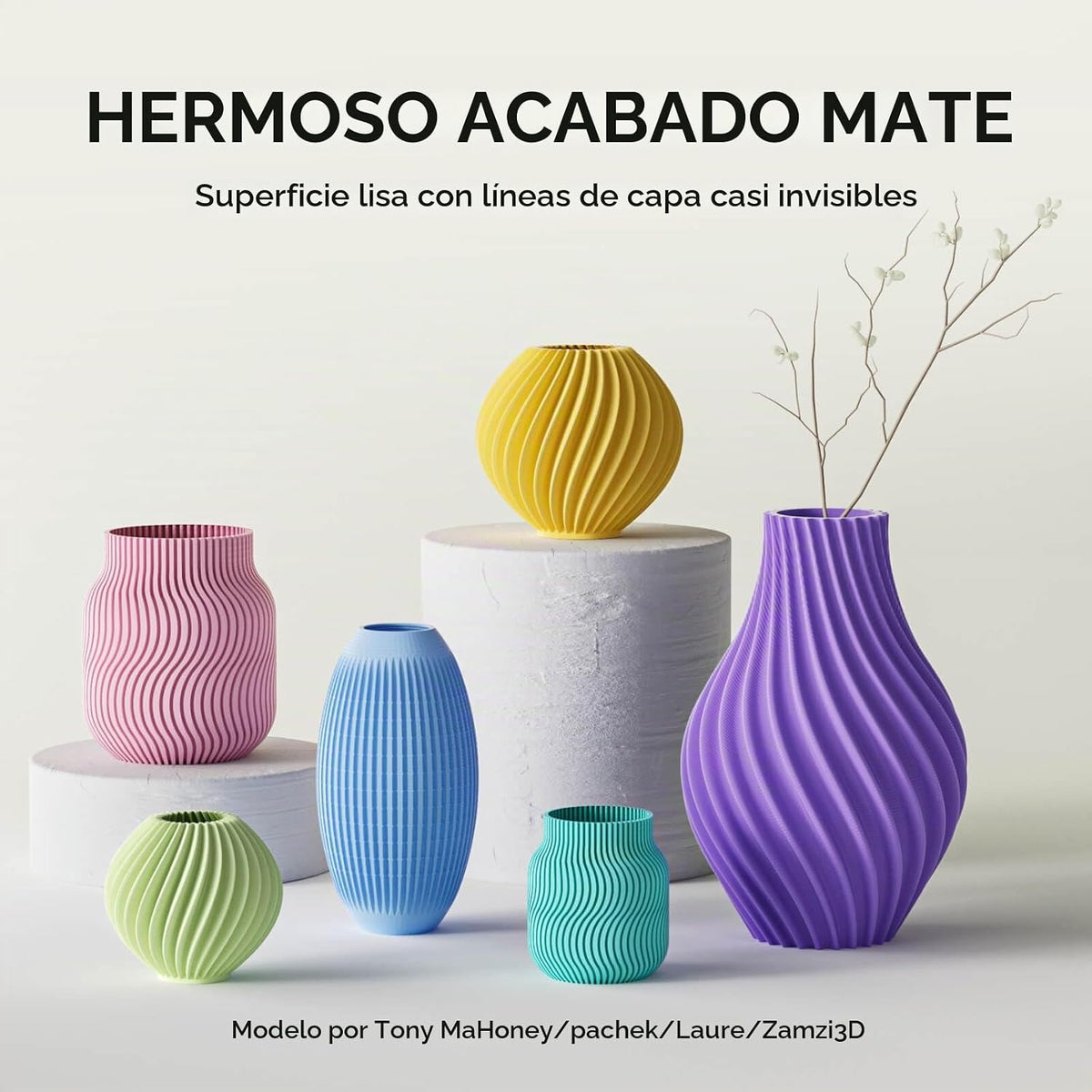 ELEGOO Filamento de recarga de filamento de impresora 3D PLA mate 0...