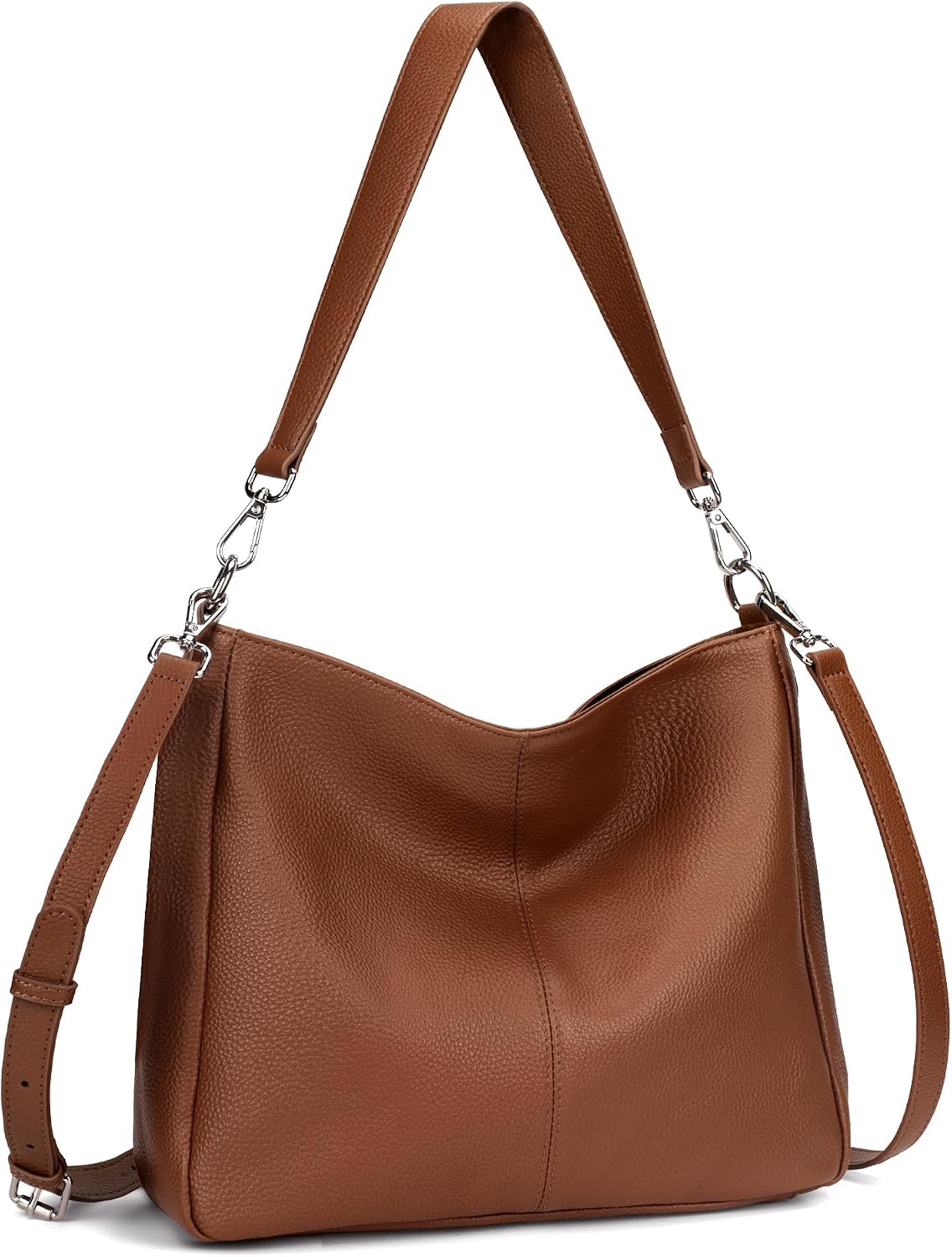 befen Bolso Hobo de cuero genuino para mujer, bolso de hombro para...