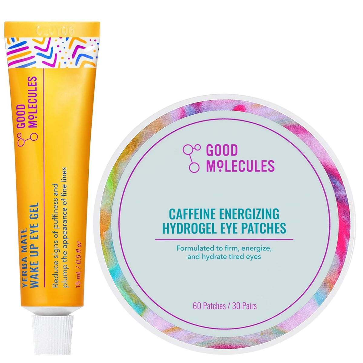 Good Molecules Set de ojos energizante, gel para ojos de yerba mate...