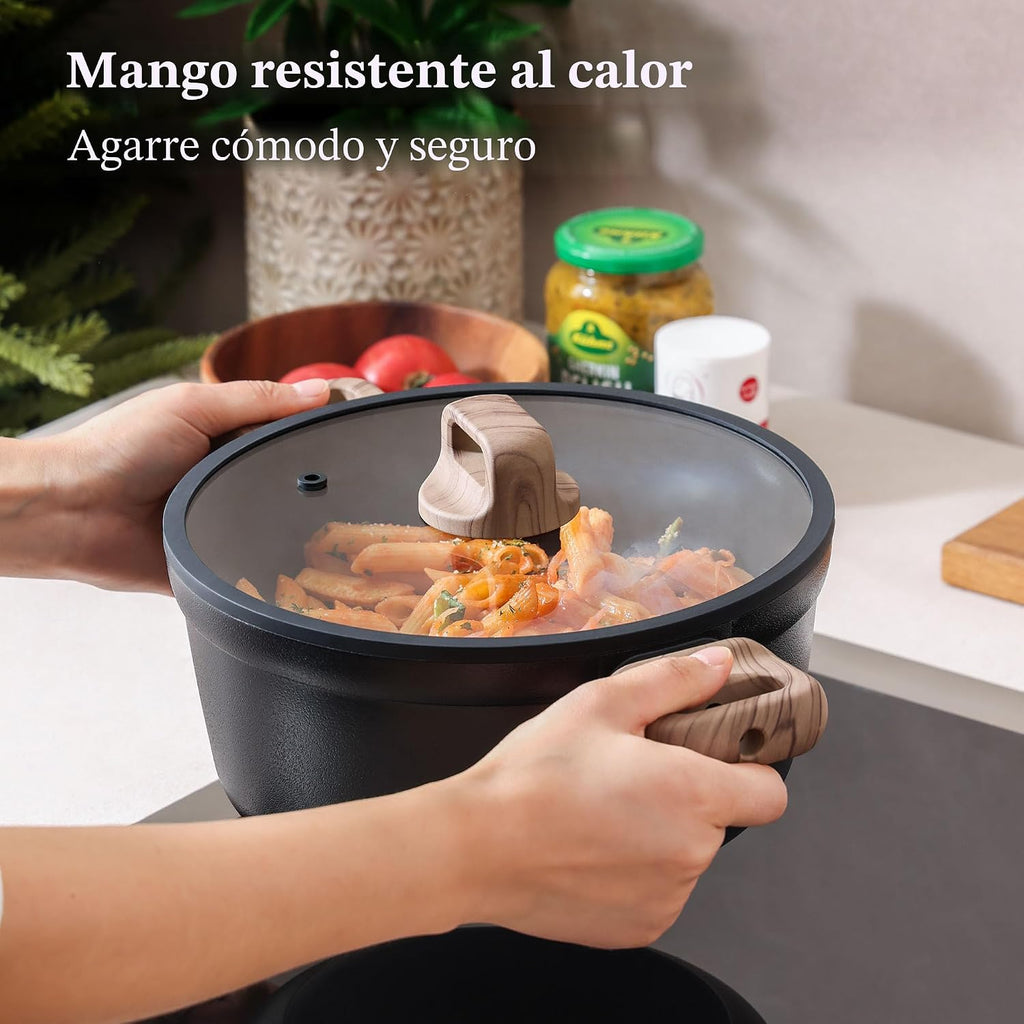 SENSARTE Juego de 20 ollas y sartenes antiadherentes, juego de uten...