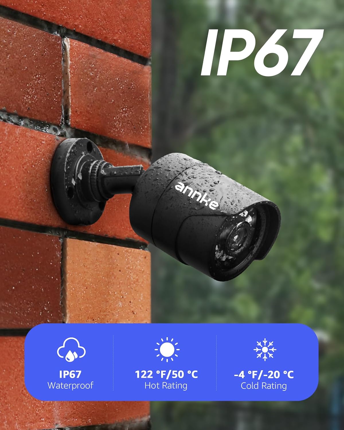 ANNKE Cámara de seguridad de 1080p, cámara CCTV 4 en 1 con cable, A...