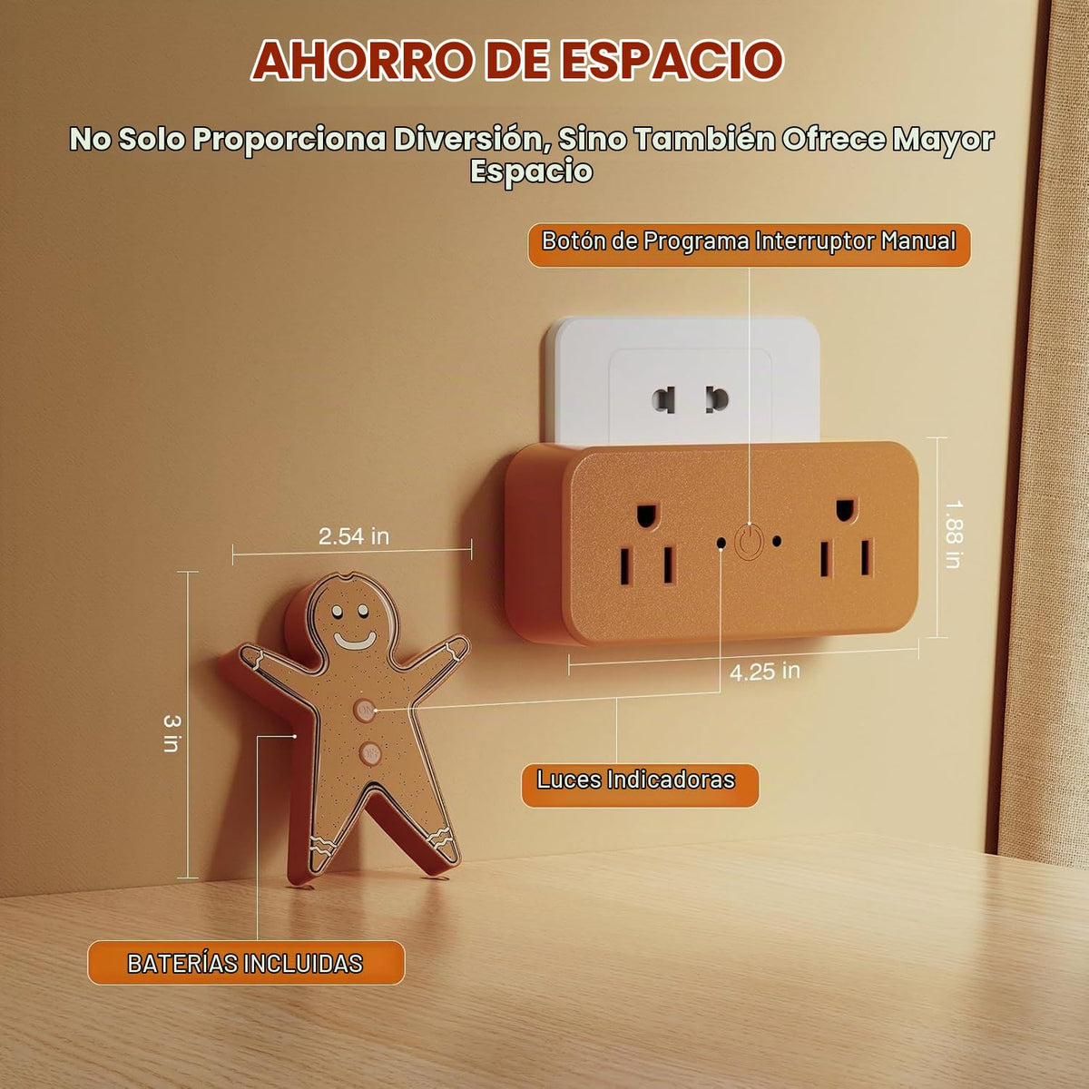 Toma de control remoto para luces de árbol de Navidad, interruptor...