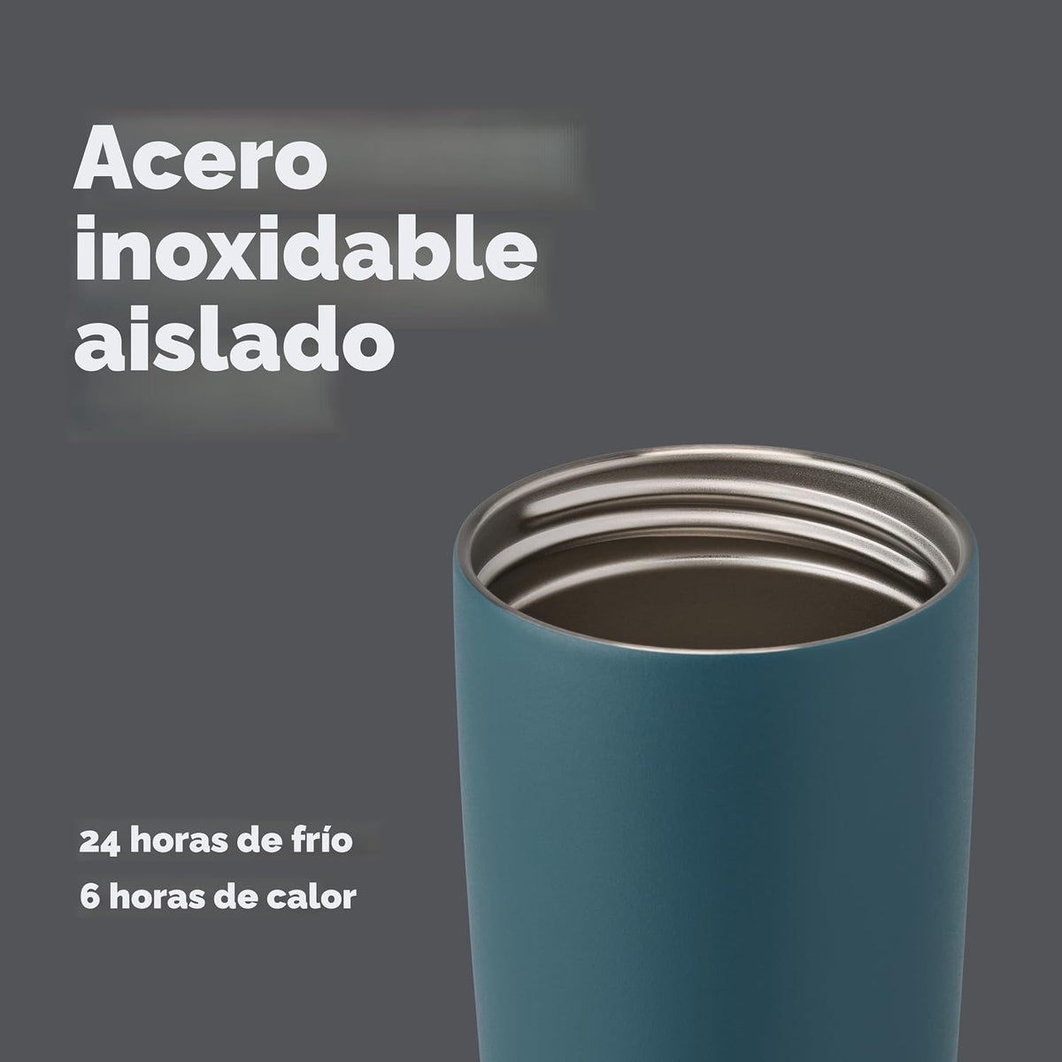 Owala SmoothSip Slider - Vaso de café aislado de acero inoxidable,...