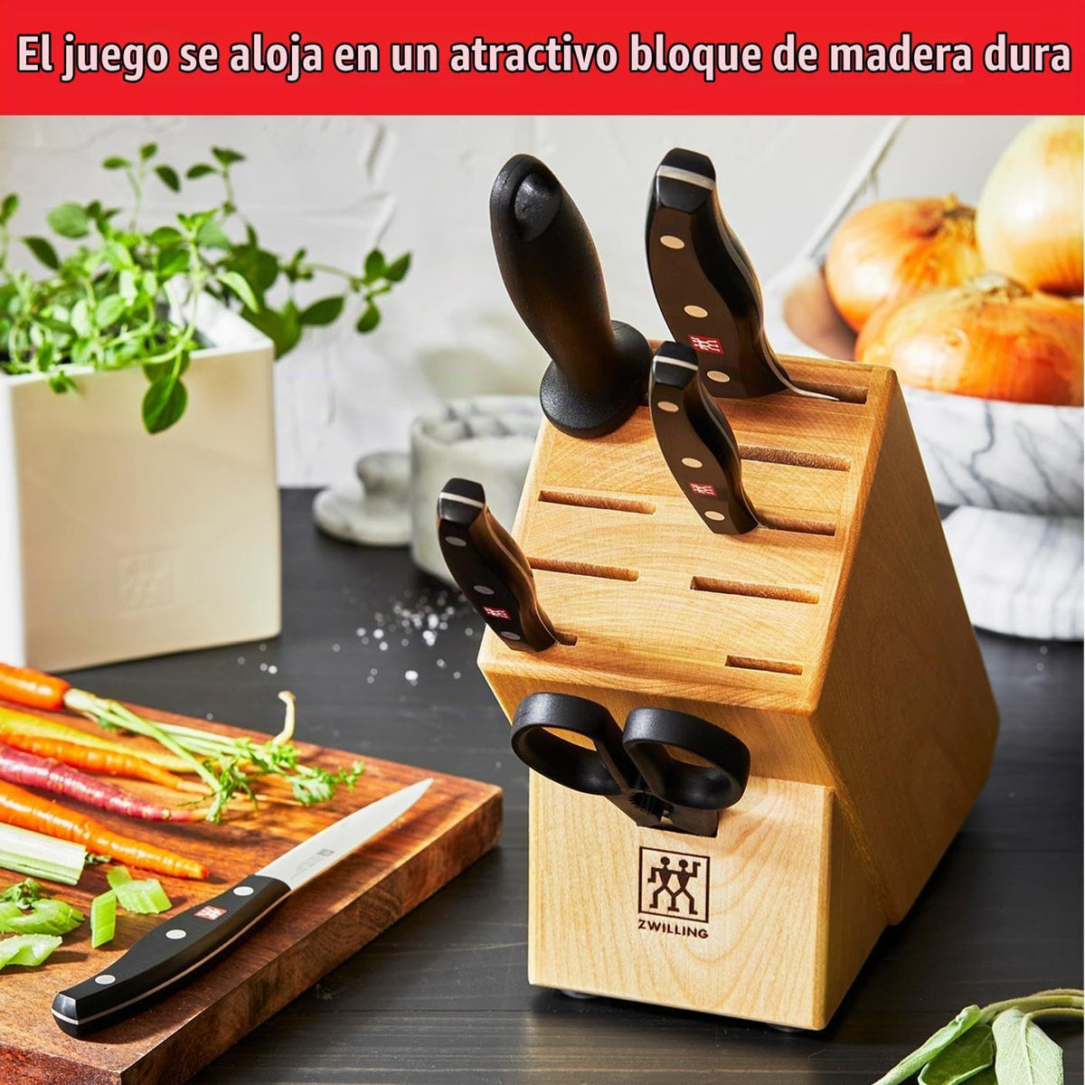 Zwilling Twin Signature - Juego de cuchillos de 7 piezas, cuchillas...