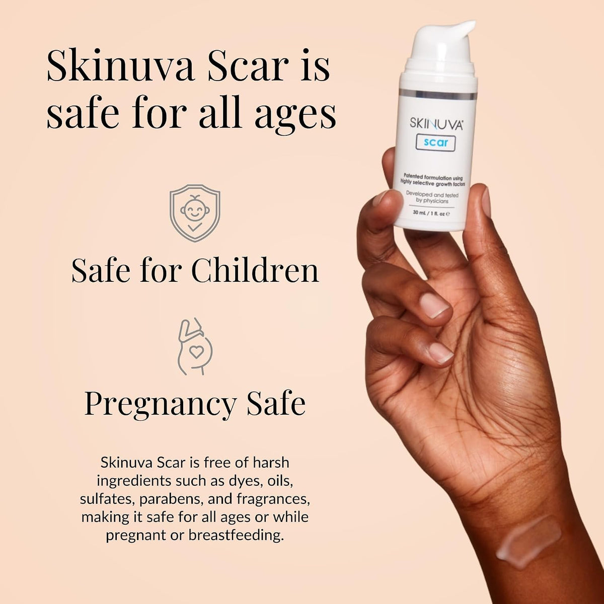 Skinuva® Crema para cicatrices para cara y cuerpo (1 oz) (paquete d...